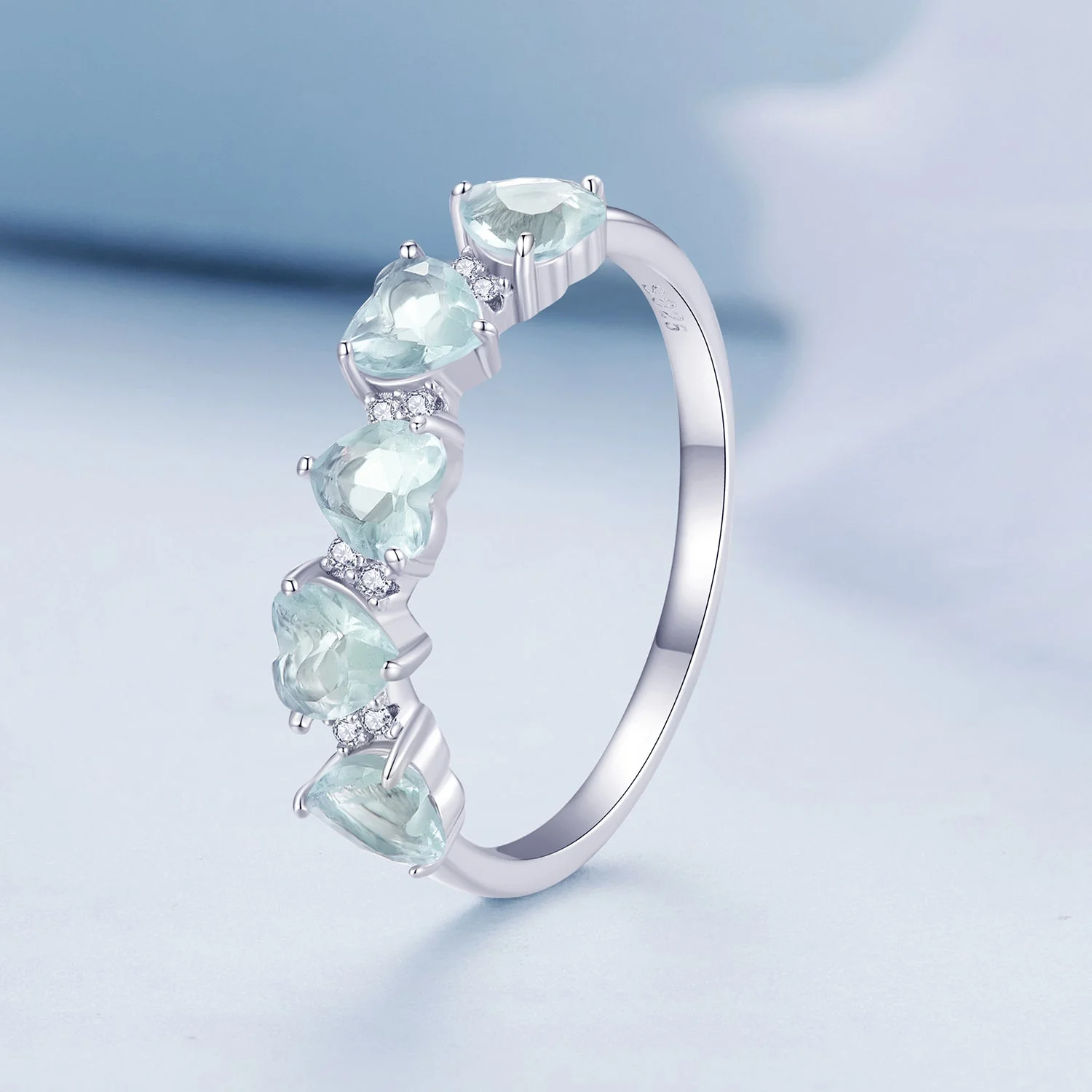 925 Sterling Silver Ring with 4.5mm Pavé Set CZ, Size 7, for Women - Image 3