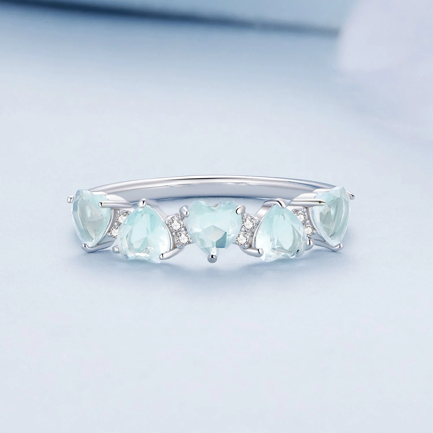 925 Sterling Silver Ring with 4.5mm Pavé Set CZ, Size 7, for Women - Image 4