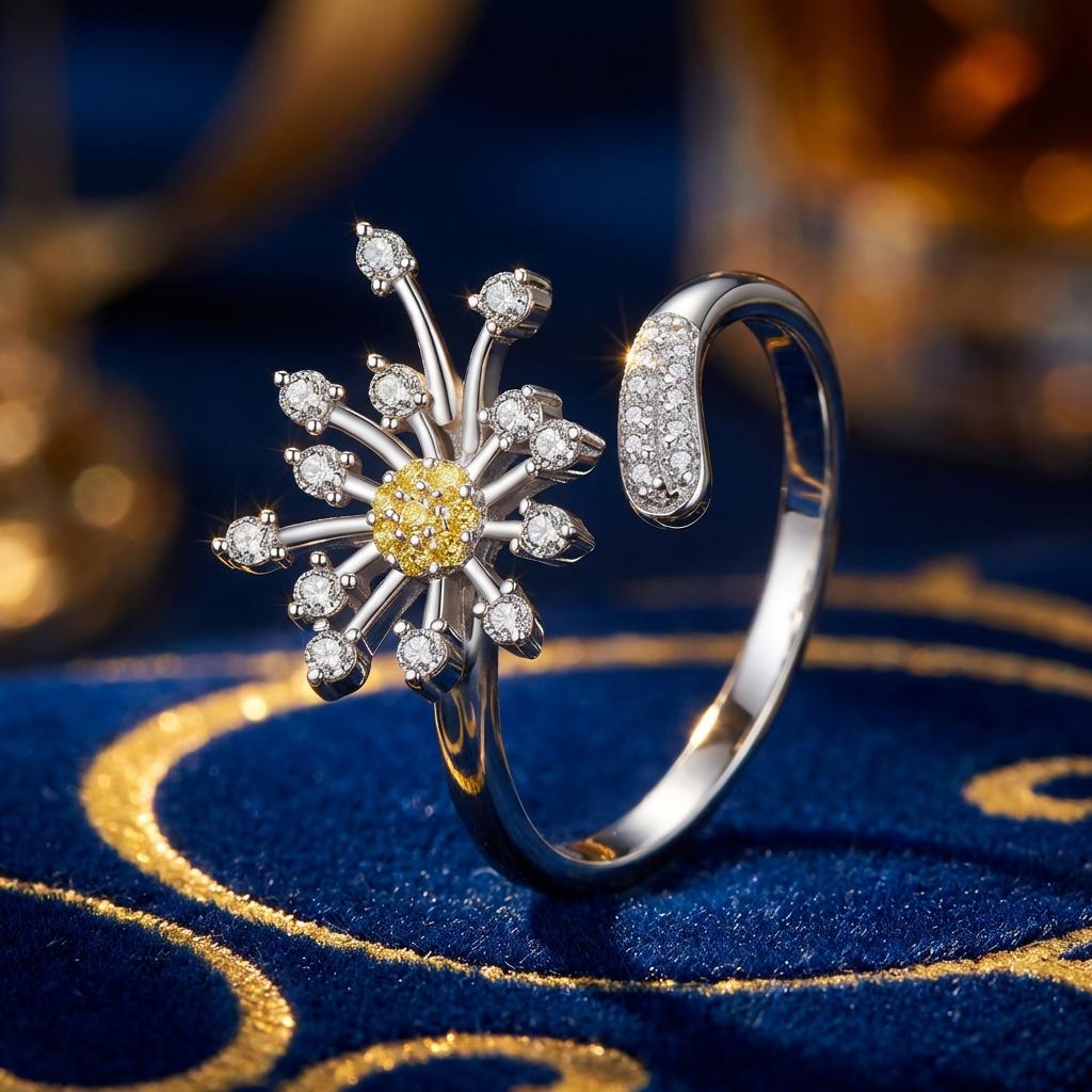 925 Sterling Silver Ring with Plated Platinum and Pavé Setting CZ - Image 2