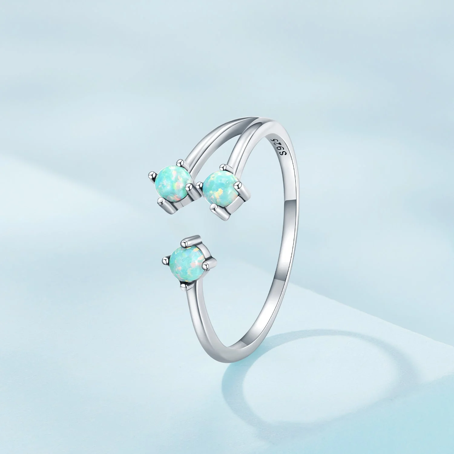 925 Sterling Silver Translucent Opal Ring for Women - Image 3