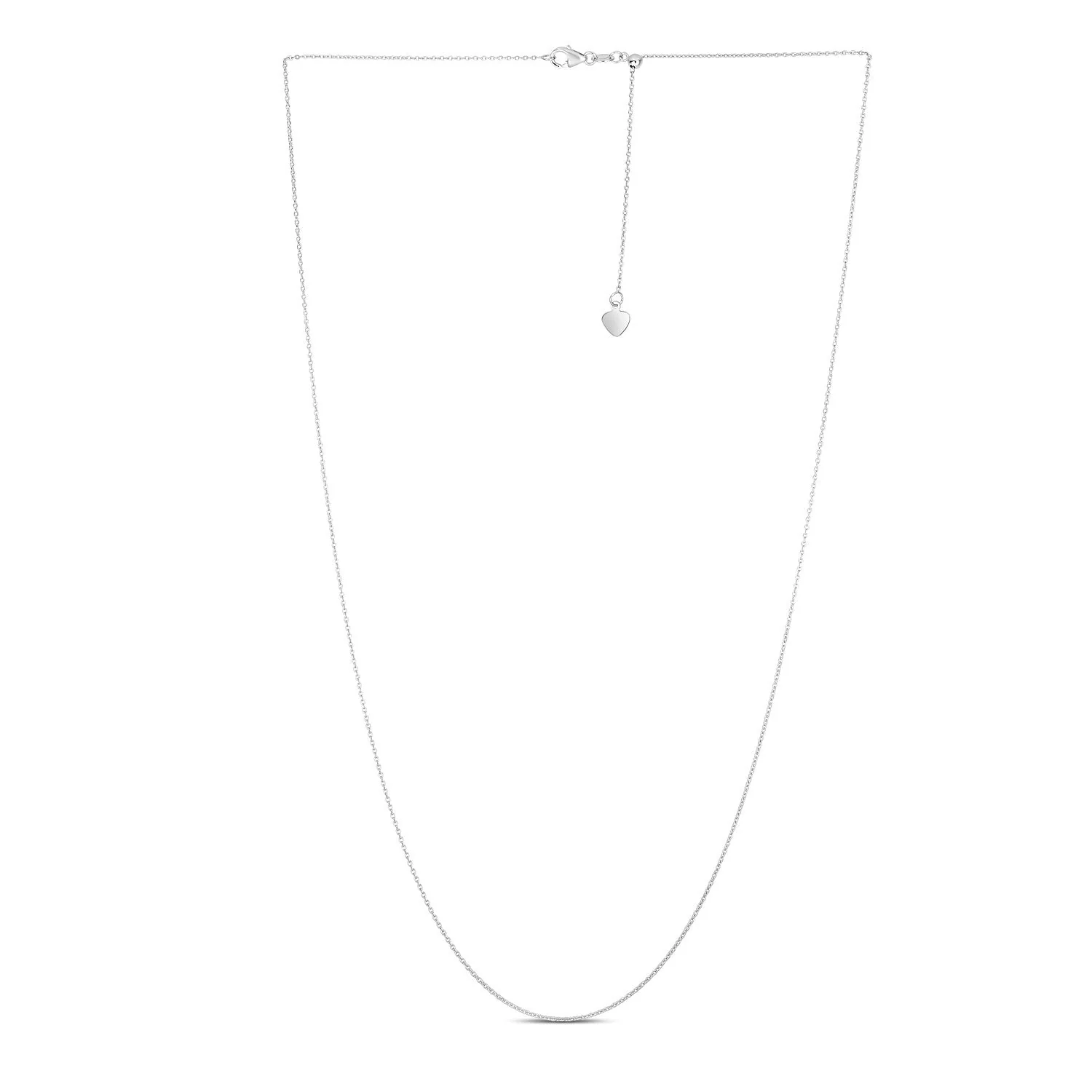 Adjustable Cable Chain in 14k White Gold (1.0mm) - Image 7