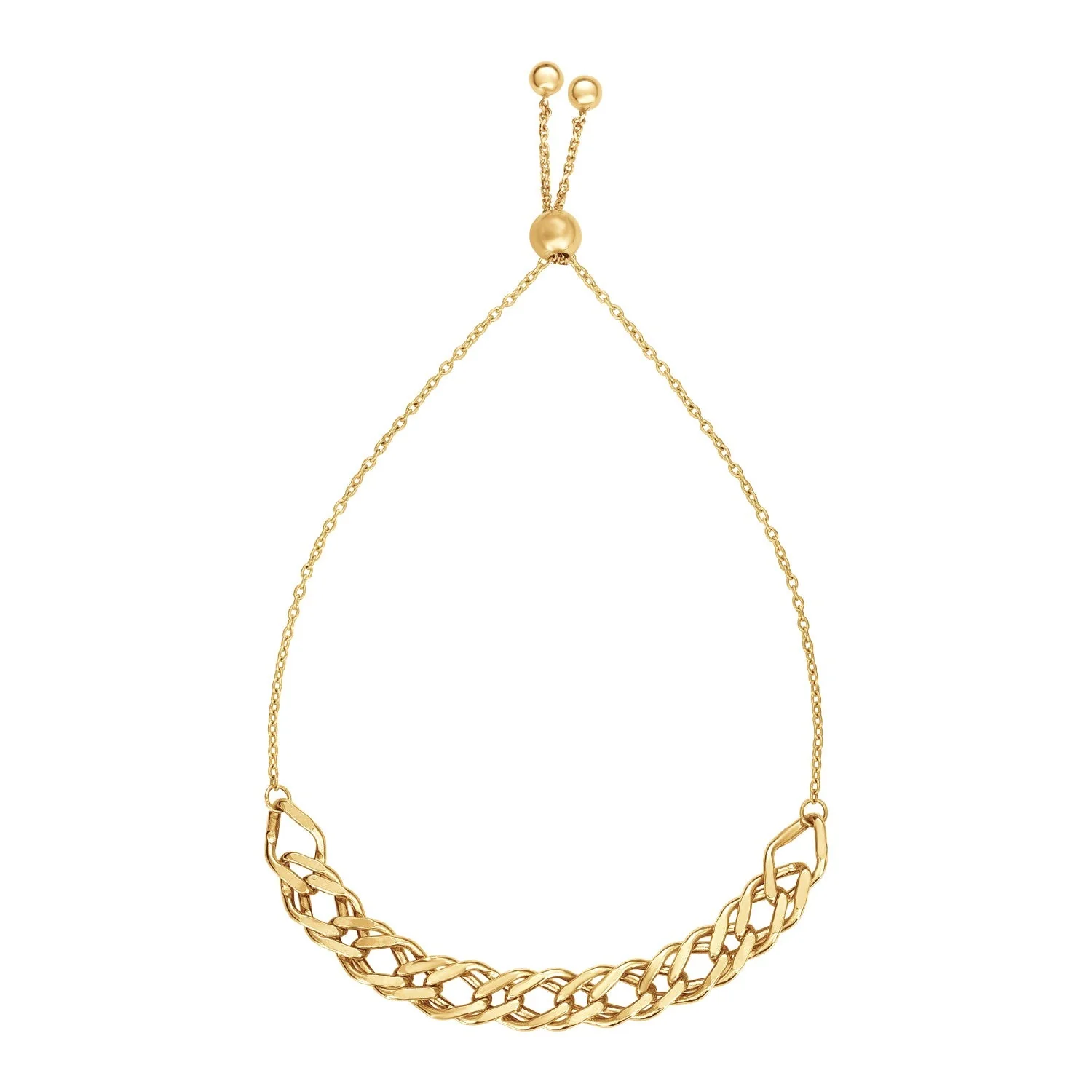 Adjustable Chain Bracelet in 14k Yellow Gold - Image 5