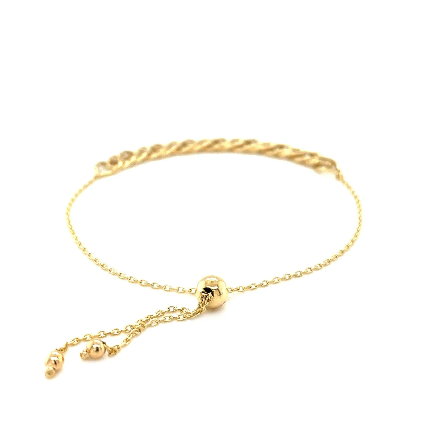 Adjustable Chain Bracelet in 14k Yellow Gold - Image 7