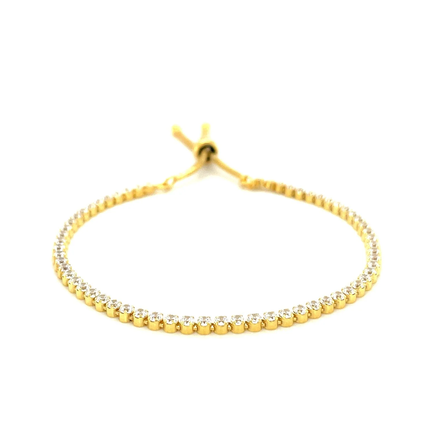 Adjustable Tennis Style Bracelet with Cubic Zirconia in Sterling Silver - Image 6