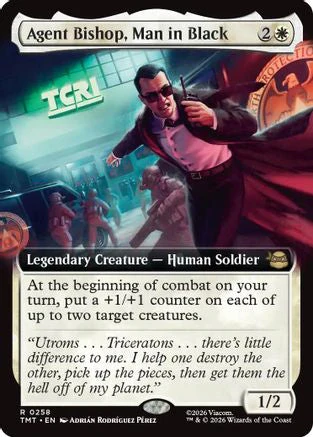 Agent Bishop, Man in Black (Extended Art) (TMT-258) - Teenage Mutant Ninja Turtles