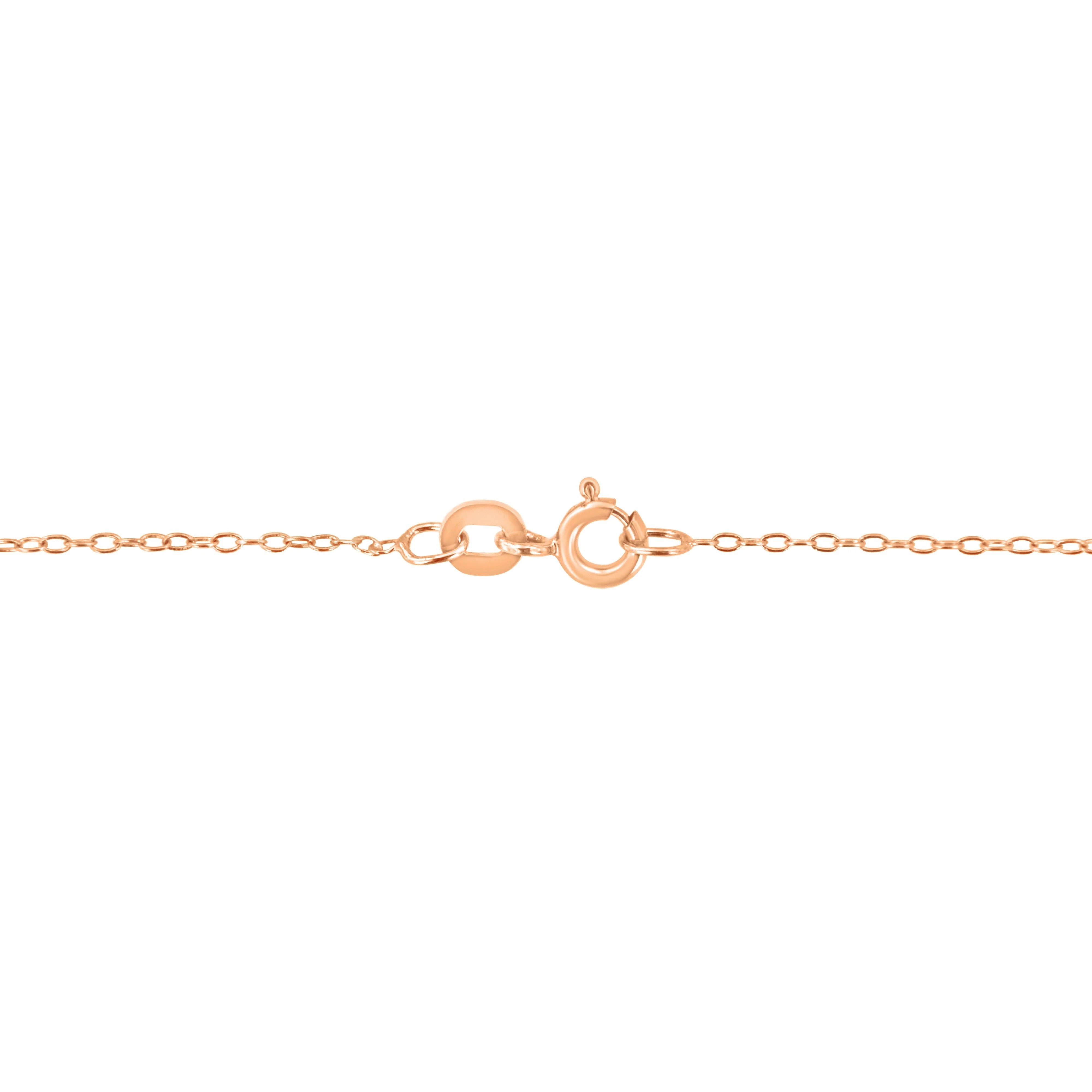 AGS Certified 10K Rose Gold 1/5 Cttw Bezel Set Round Diamond Solitaire 16-18" Adjustable Pendant Necklace (H-I Color, VS1-VS2 Clarity) - Image 3