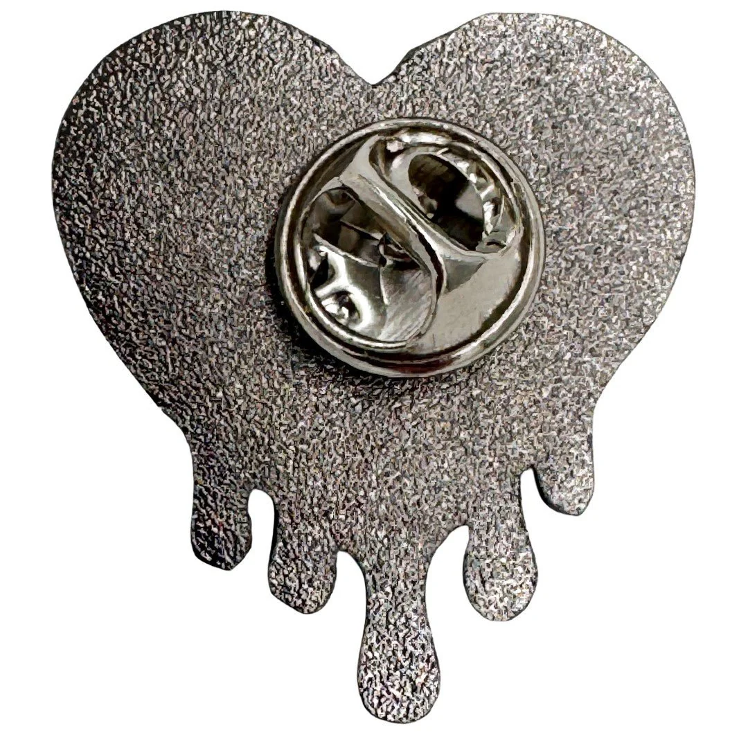 All Black Everything Heart Enamel Pin - Image 3