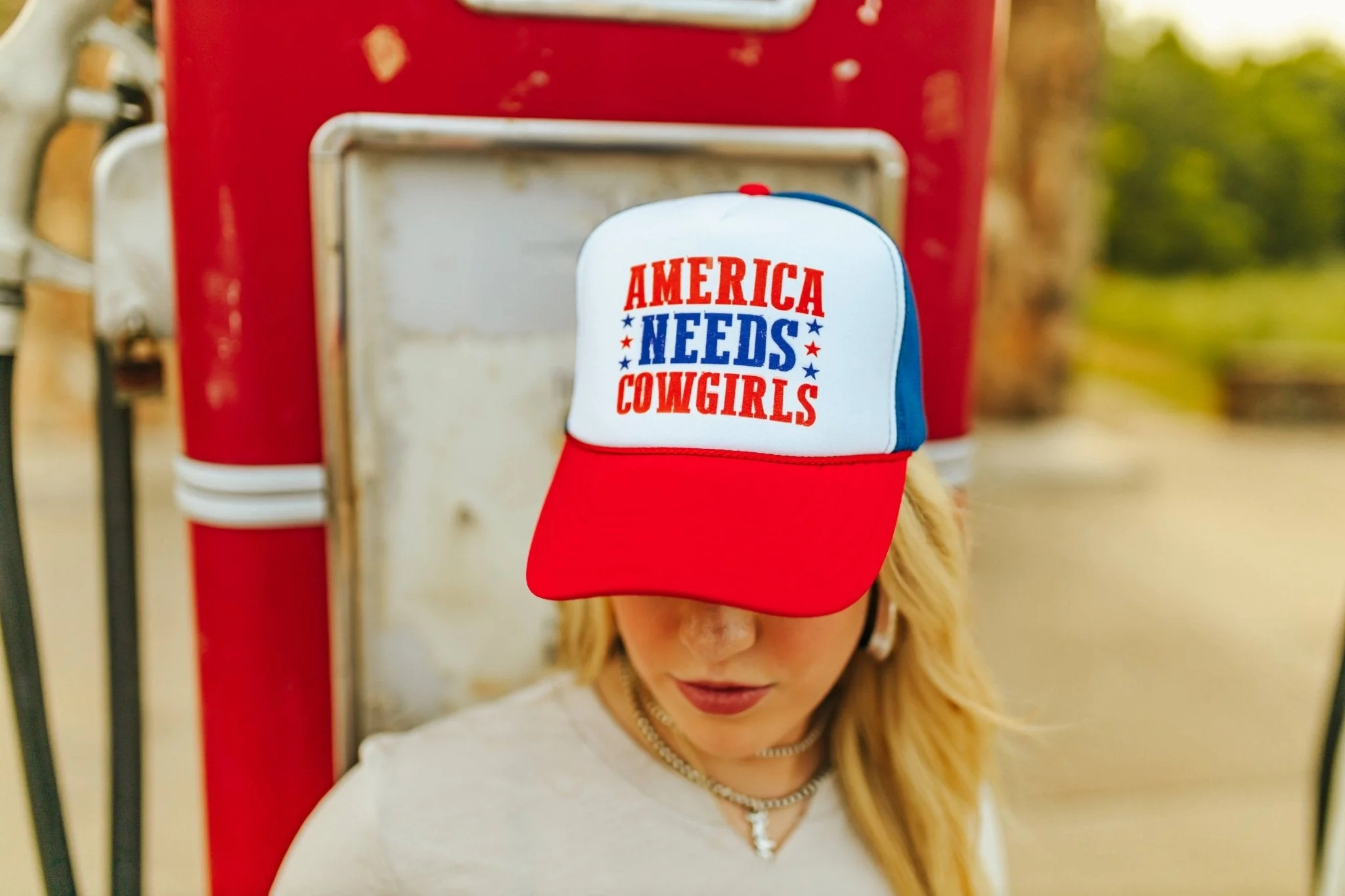 America Needs Cowgirls Trucker Hat - Image 2