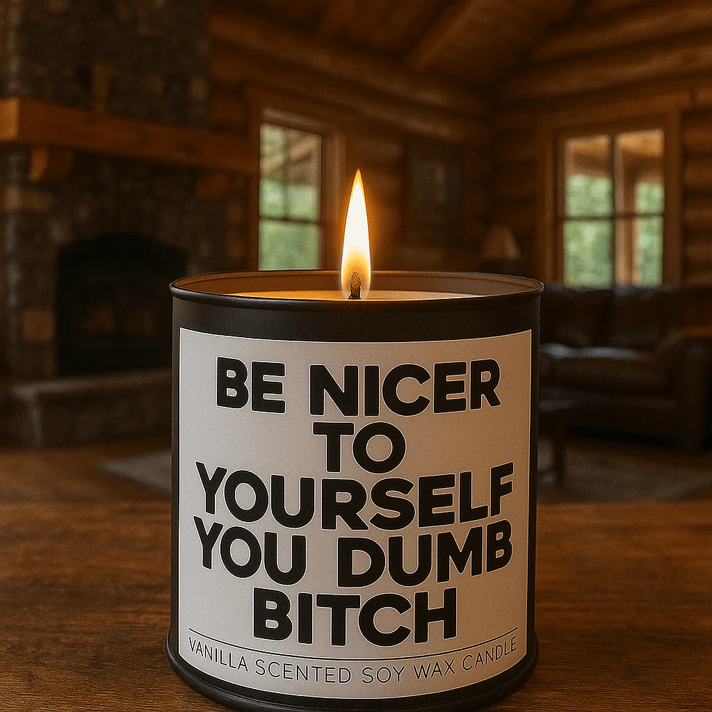Be Nicer to Yourself You Dumb B-tch Scented Candle - Image 2