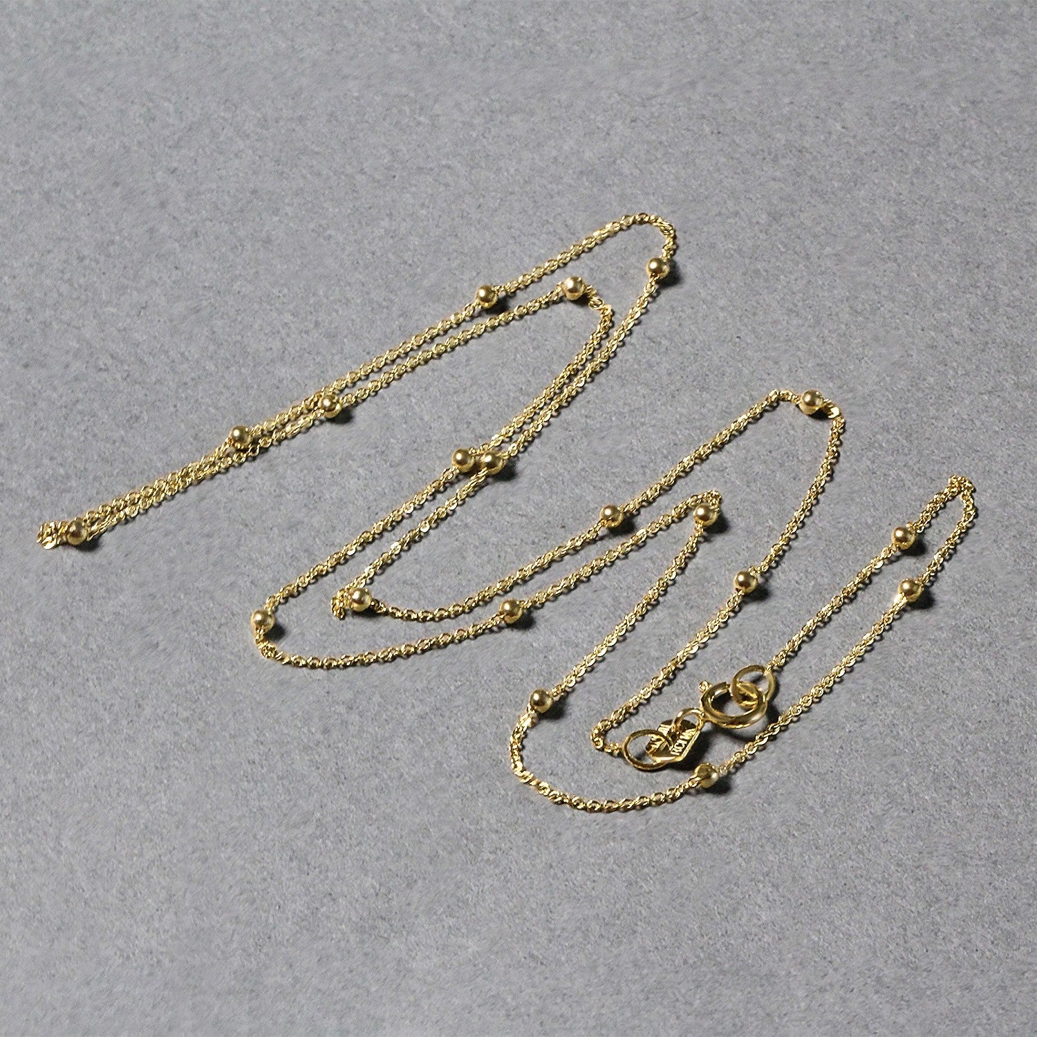 Bead Links Saturn Chain in 14k Yellow Gold (3.5mm) - Image 11