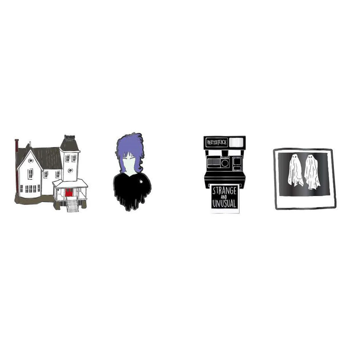 Beetlejuice 4-Piece Enamel Pin Set