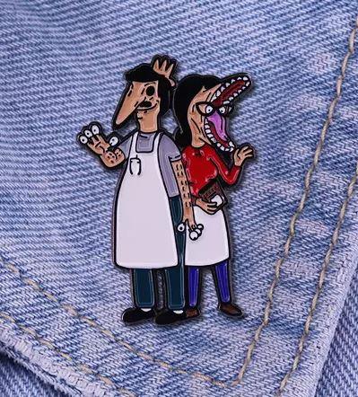 Beetlejuice Bobs Burgers mashup Enamel Pins - Image 3