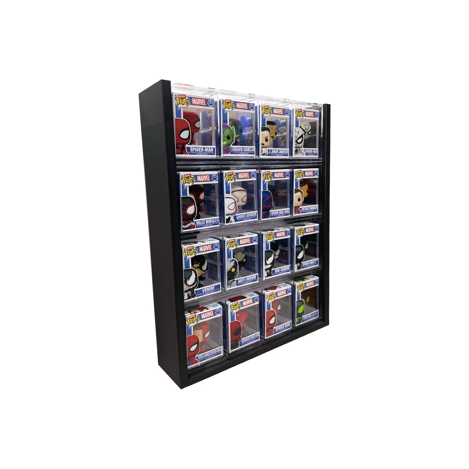 BITTY POPS in Acrylic Sleeves - Display Case for Funko Bitty Pops, Wall Mountable & Stackable Pop Shelf (3D Printed)