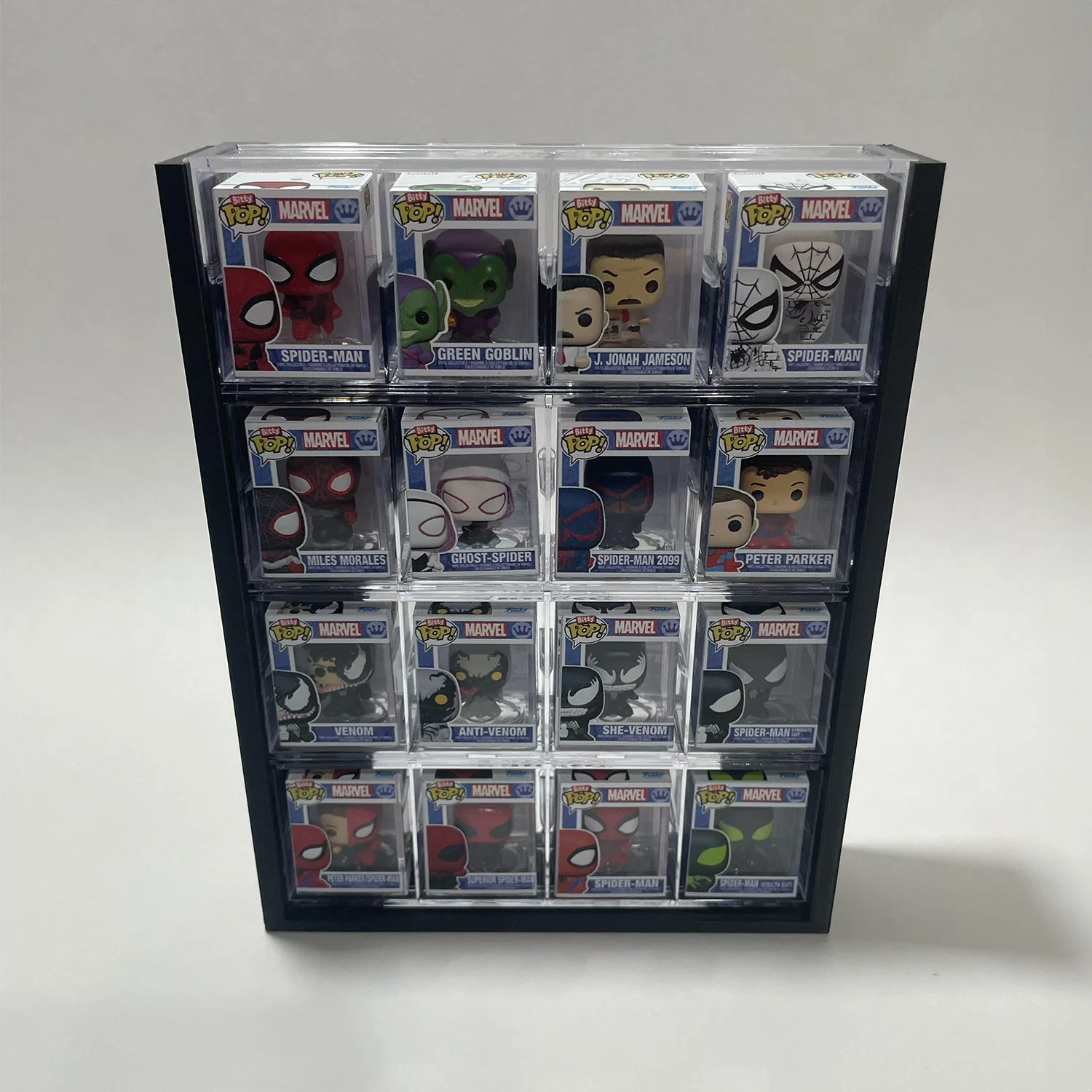 BITTY POPS in Acrylic Sleeves - Display Case for Funko Bitty Pops, Wall Mountable & Stackable Pop Shelf (3D Printed) - Image 8