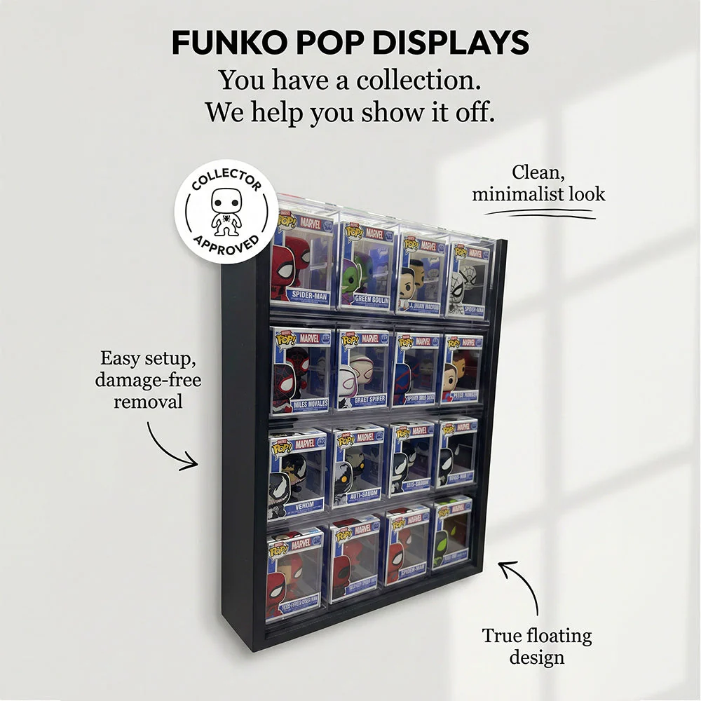 BITTY POPS in Acrylic Sleeves - Display Case for Funko Bitty Pops, Wall Mountable & Stackable Pop Shelf (3D Printed) - Image 9