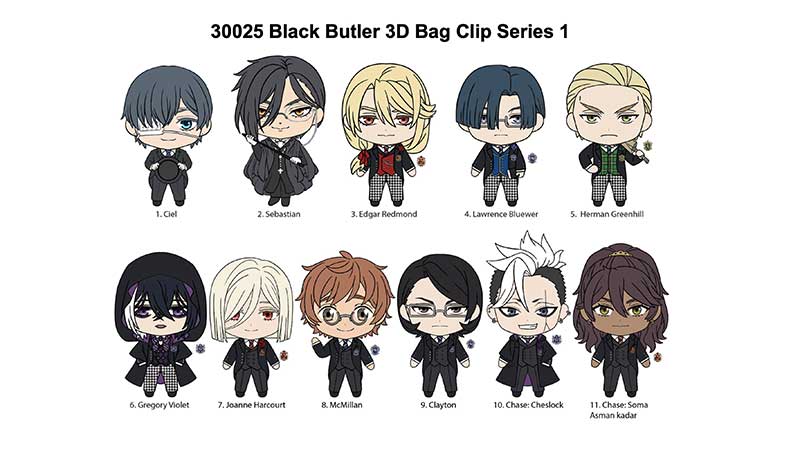 Black Butler 3D Foam Bag Clip Bling Bag - Image 4