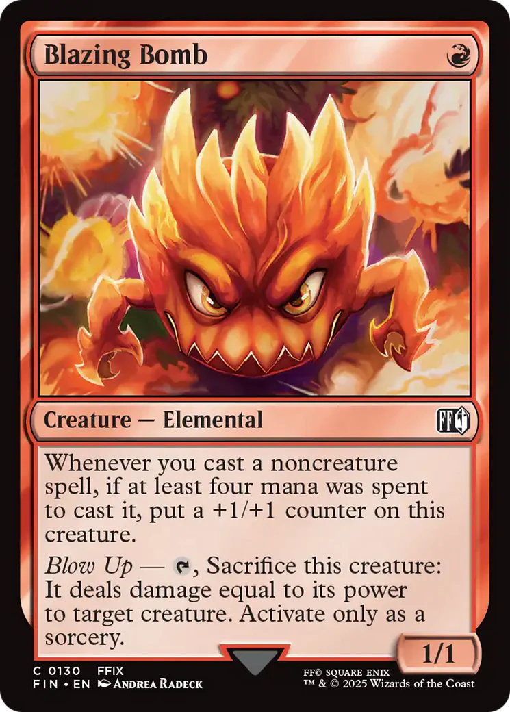 Blazing Bomb (FIN-130) - FINAL FANTASY Foil