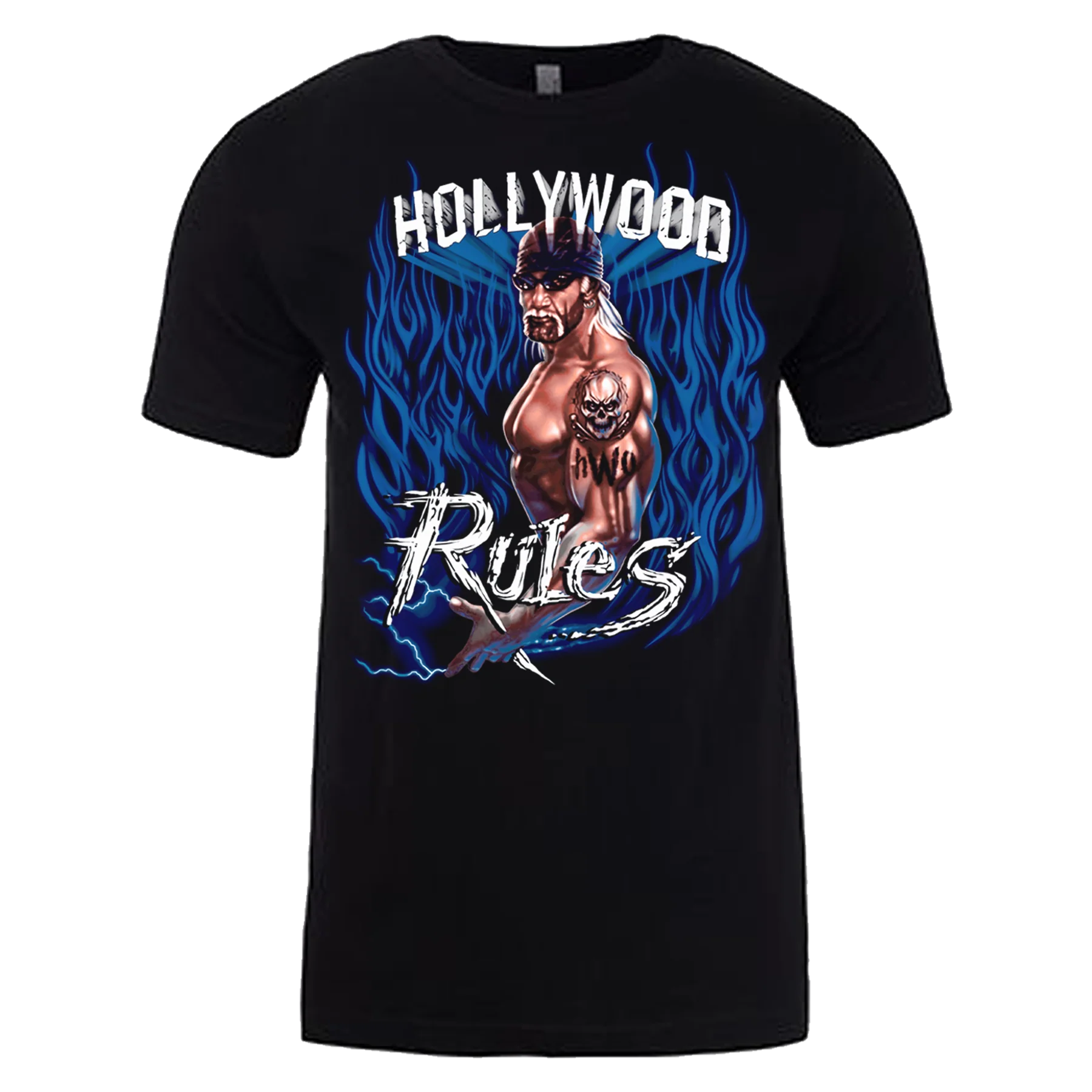 Blue Flame Hollywood Rules Adult T-Shirt