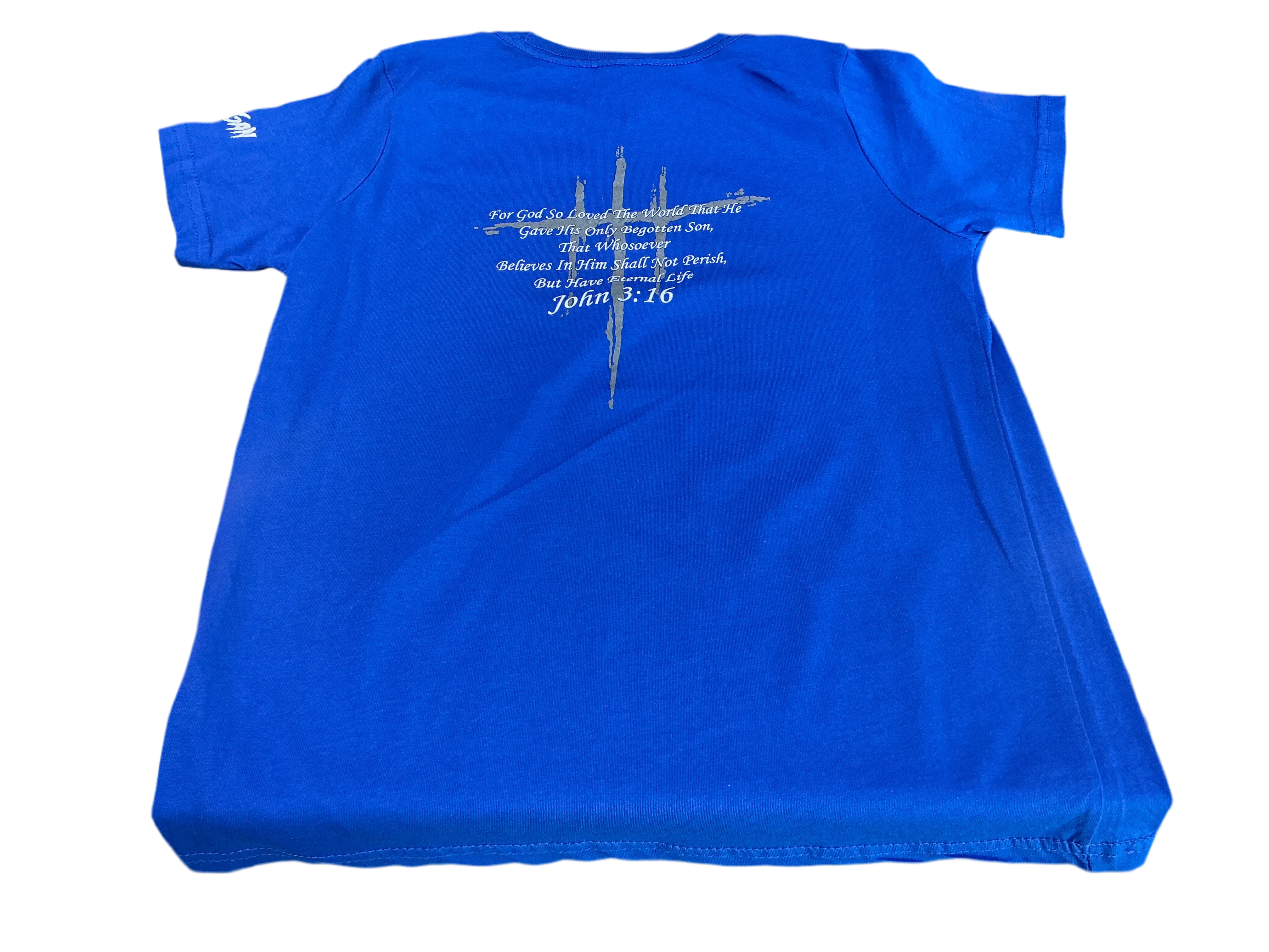 Blue John 3:16 Youth T-Shirt - Image 2