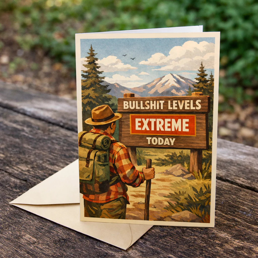 Bullshit Levels Extreme Today Card - Image 2