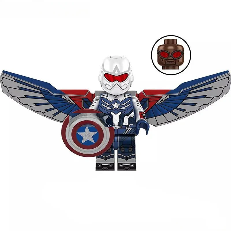 Captain America sam Wilson Avengers Lego Minifigures Custom Toys 1 - Image 2