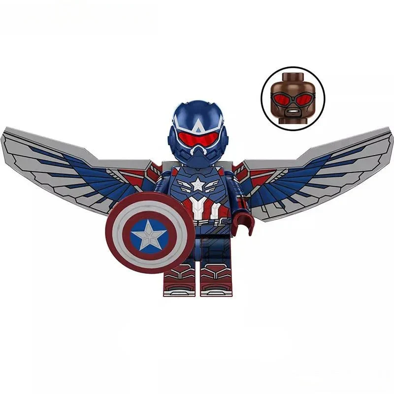 Captain America sam Wilson Avengers Lego Minifigures Custom Toys 2 - Image 2