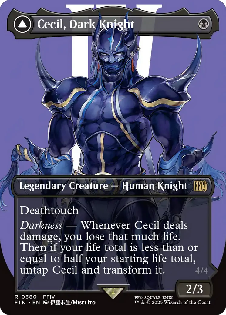 Cecil, Dark Knight (Borderless) (FIN-380) - FINAL FANTASY (Borderless) Foil - Image 5