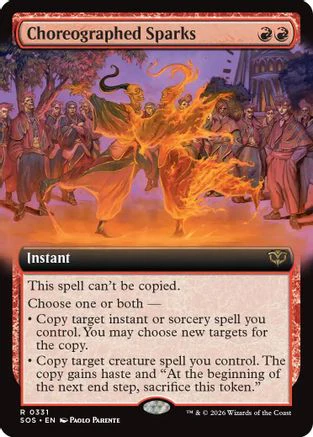 Choreographed Sparks (Extended Art) (SOS-331) - Secrets of Strixhaven