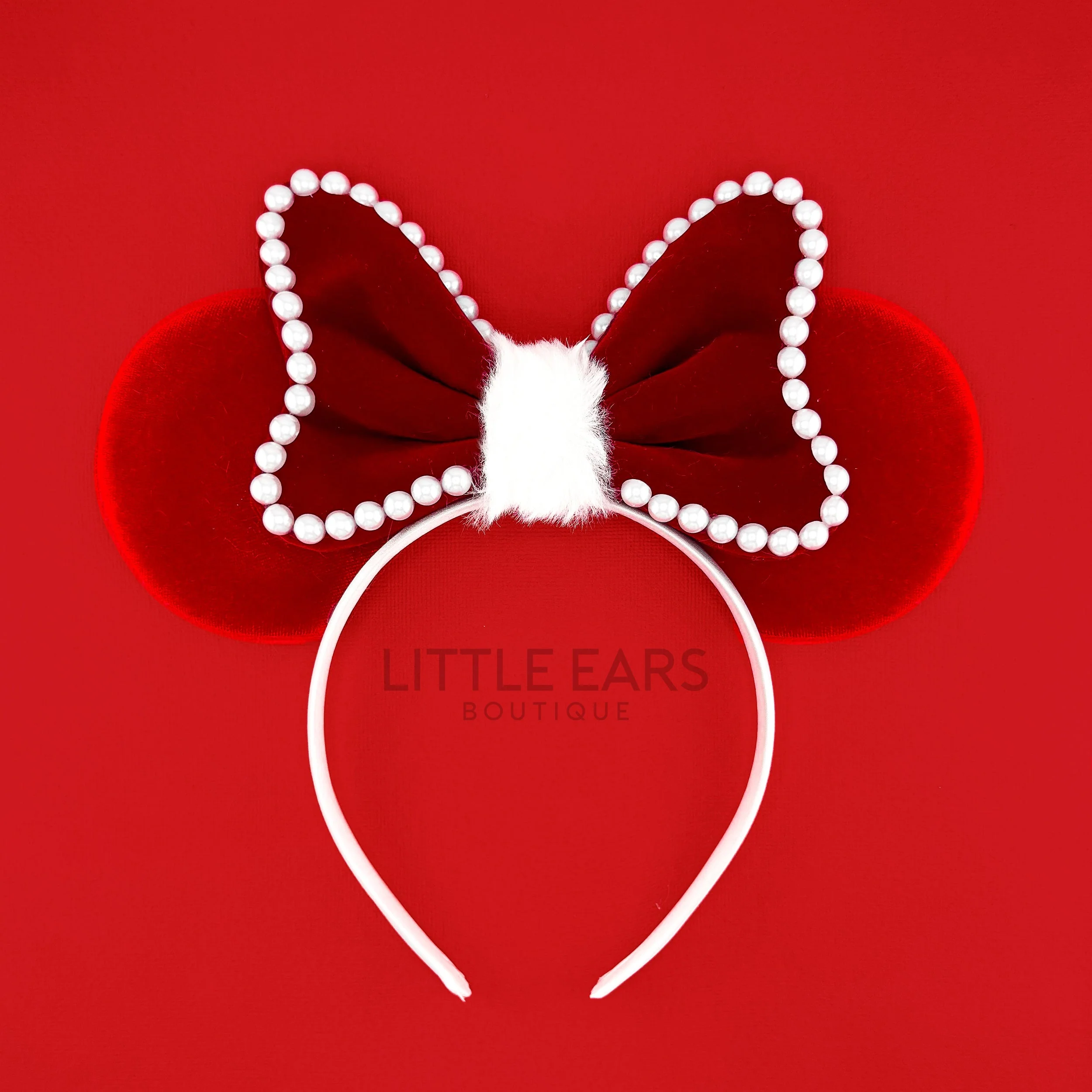 Christmas Bow Mickey Ears