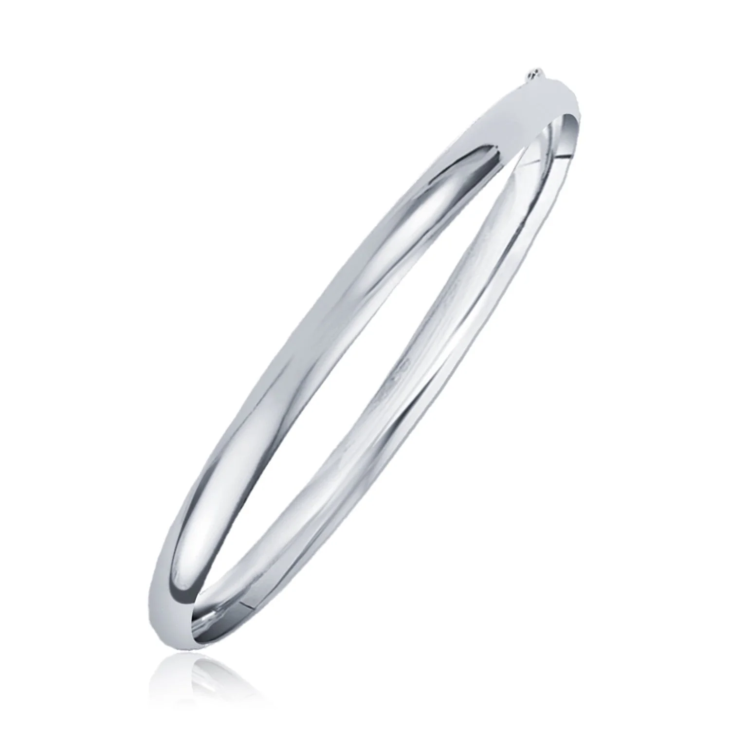 Classic Bangle in 14k White Gold (6.0mm) - Image 2