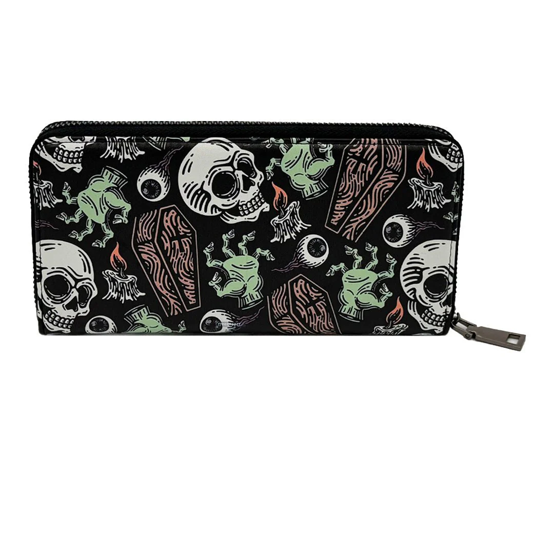 Coffins and Skulls Clutch Handbag - Image 2