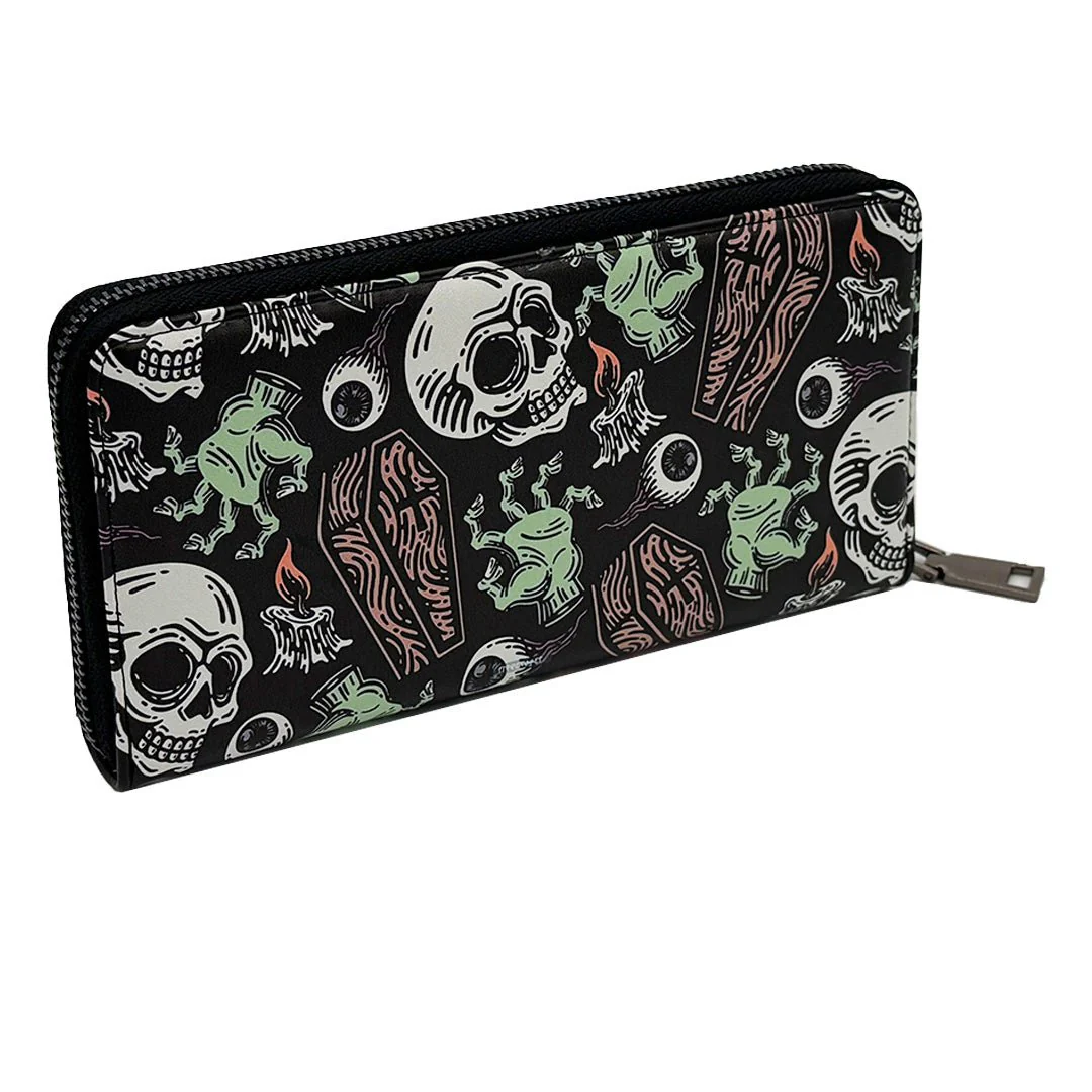 Coffins and Skulls Clutch Handbag - Image 3