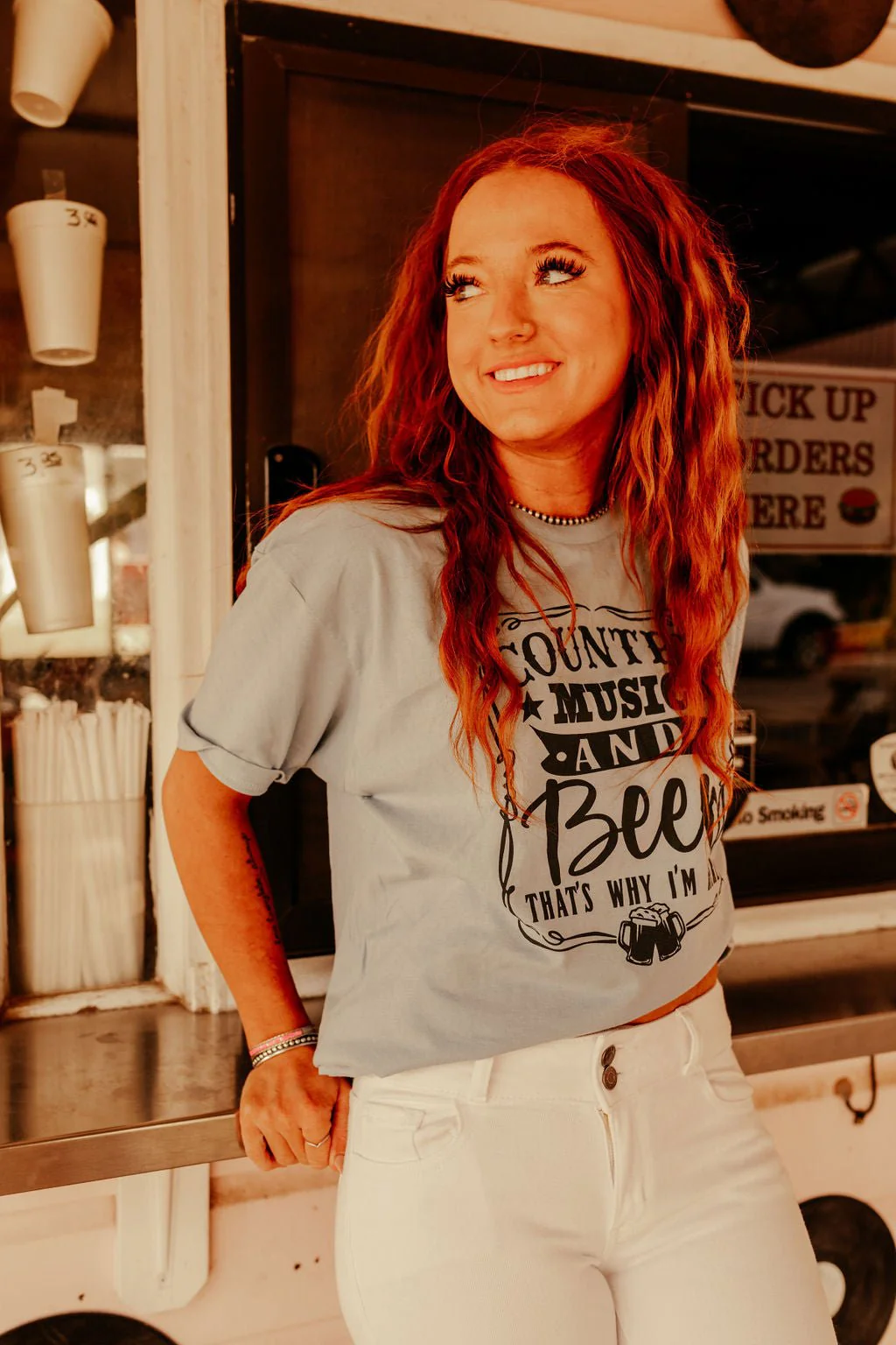 Country Music and Beer Graphic Tee - Image 5