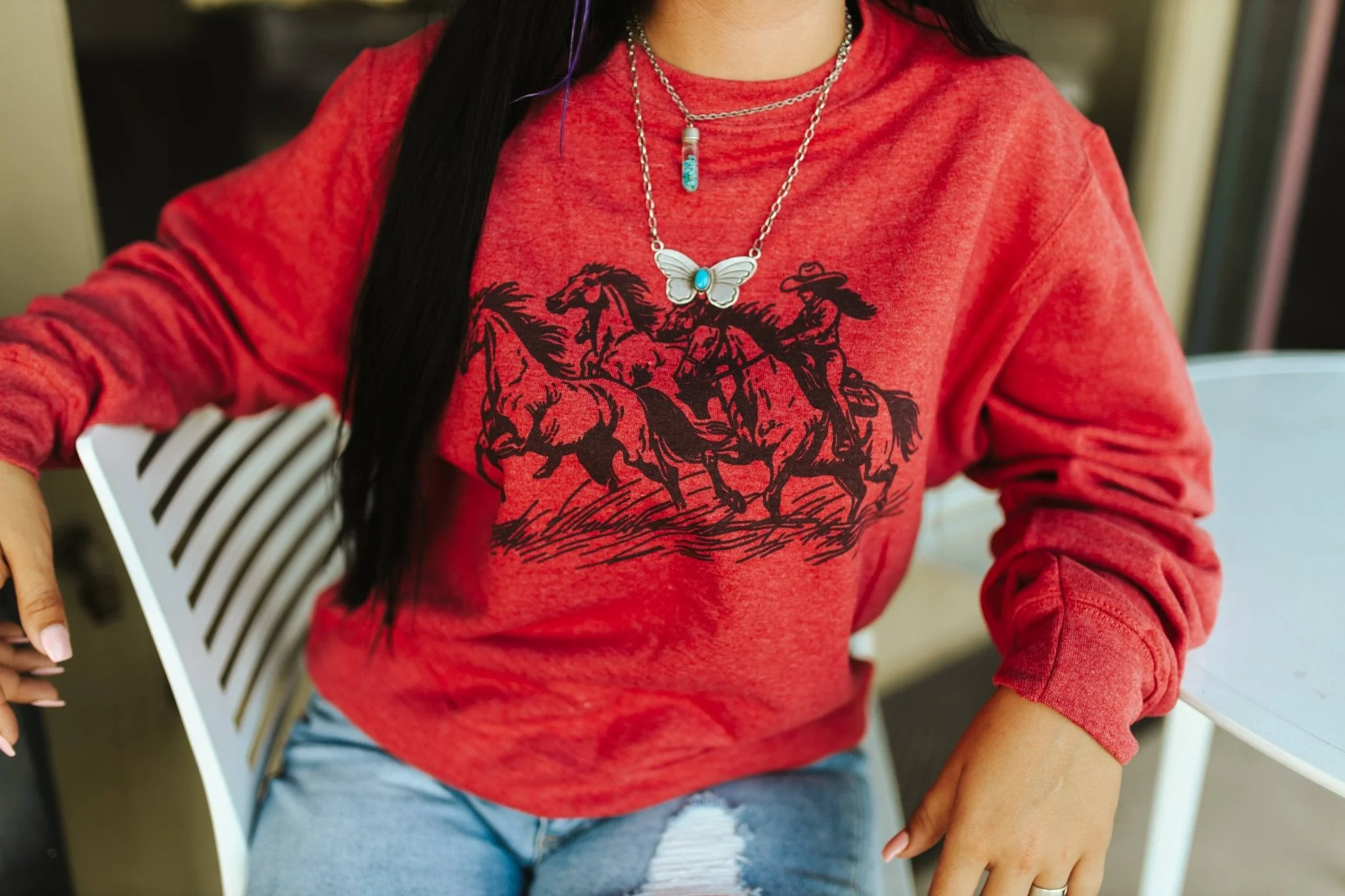 Cowgirl Rider Graphic Sweatshirt - Image 3