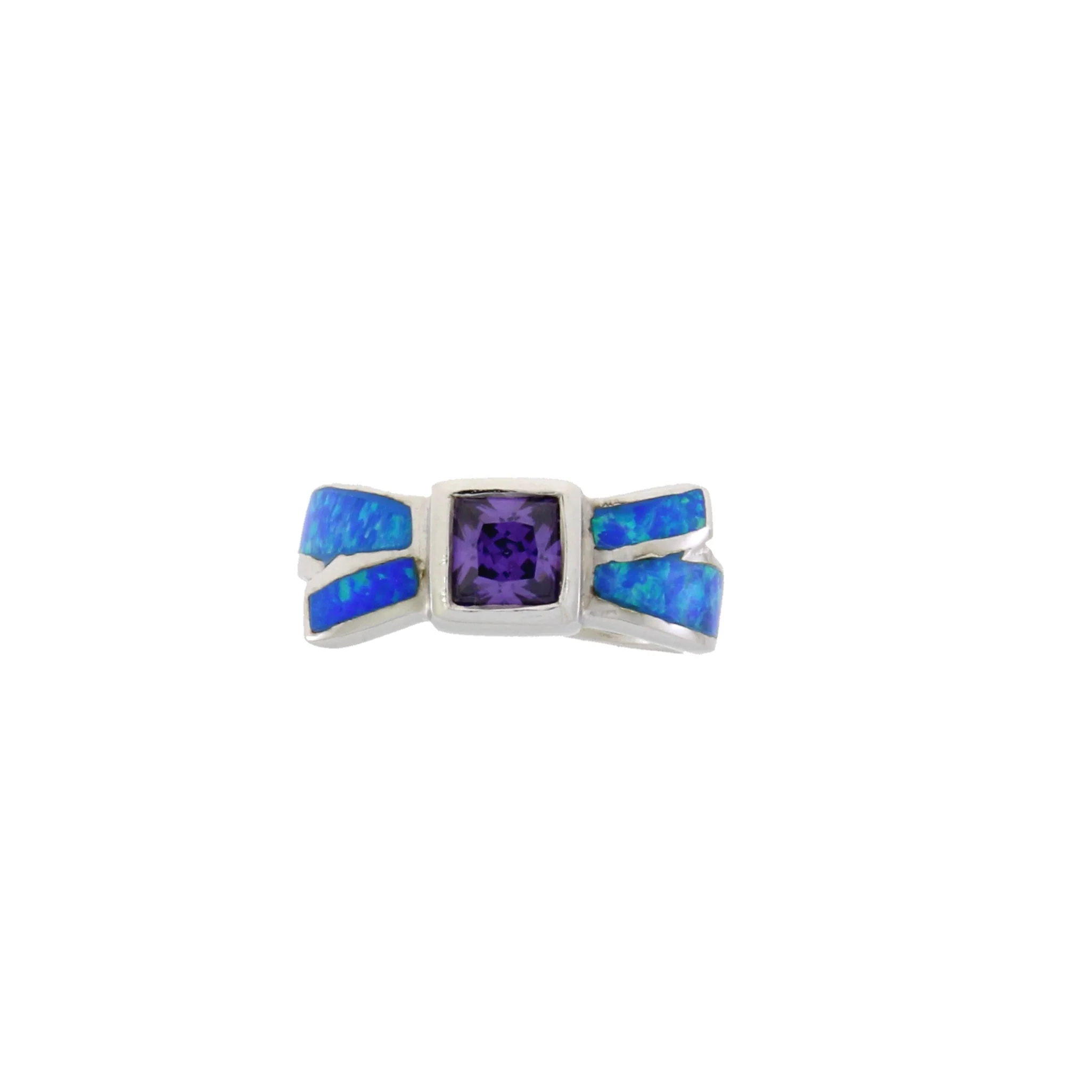 Created Opal Ring Sterling Silver - Image 3