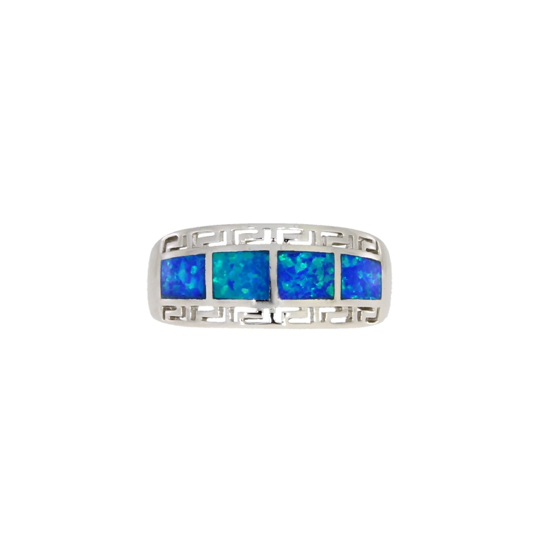Created Opal Ring Sterling Silver - Image 2