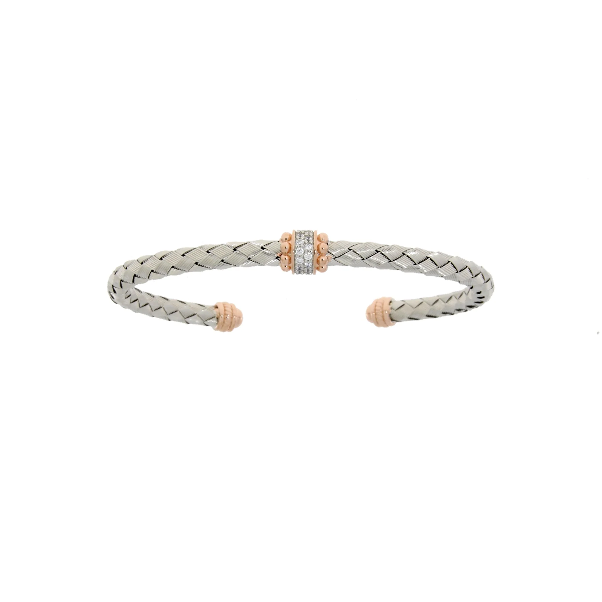 Cubic Zirconia Bangle Bracelet Sterling Silver - Image 2