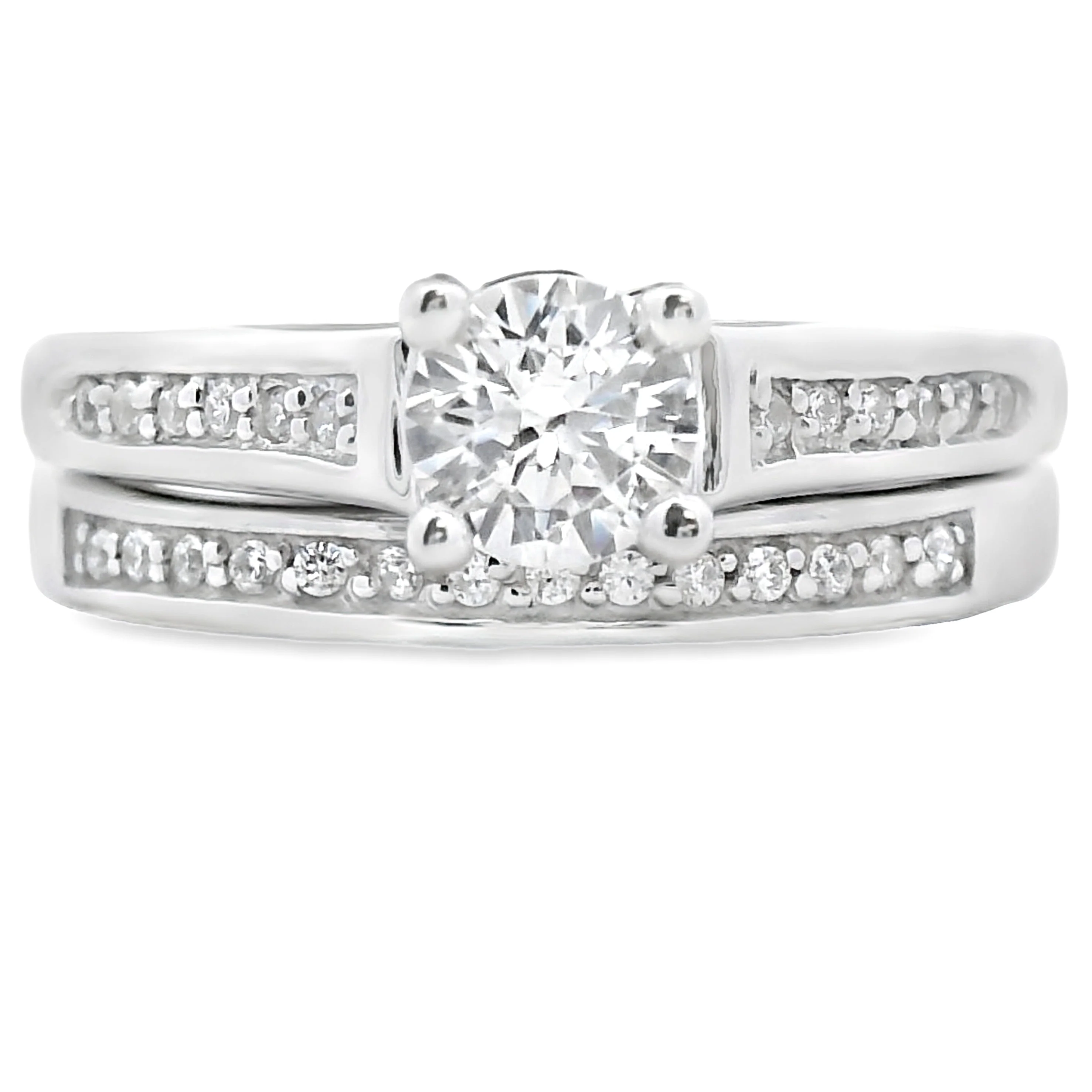 Cubic Zirconia CZ SS Bridal Sterling Silver