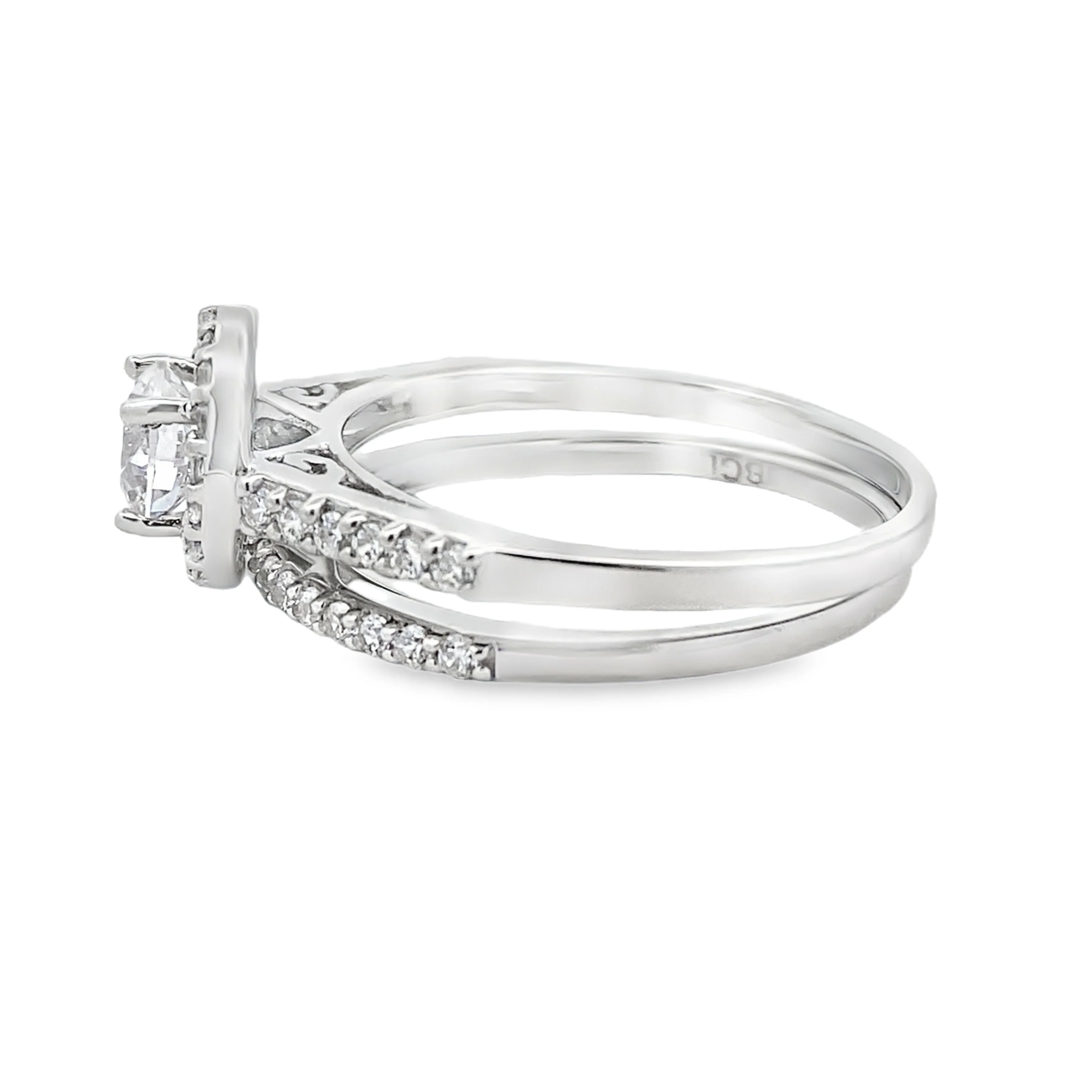 Cubic Zirconia CZ SS Bridal Sterling Silver - Image 3