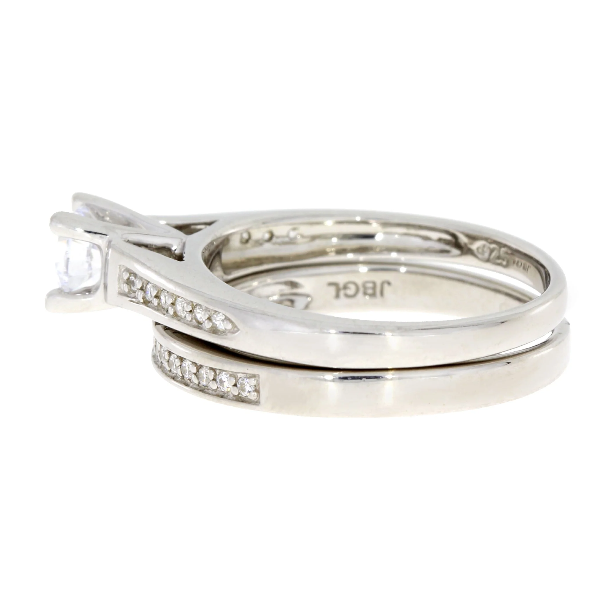 Cubic Zirconia CZ SS Bridal Sterling Silver - Image 3