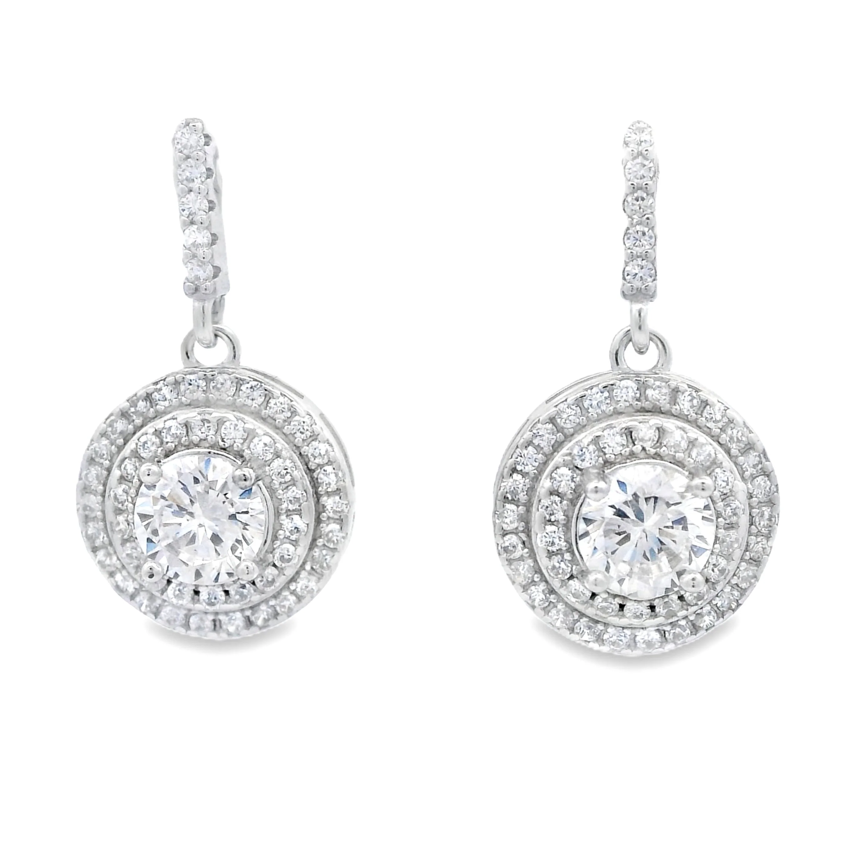 Cubic Zirconia Earrings Sterling Silver - Image 3