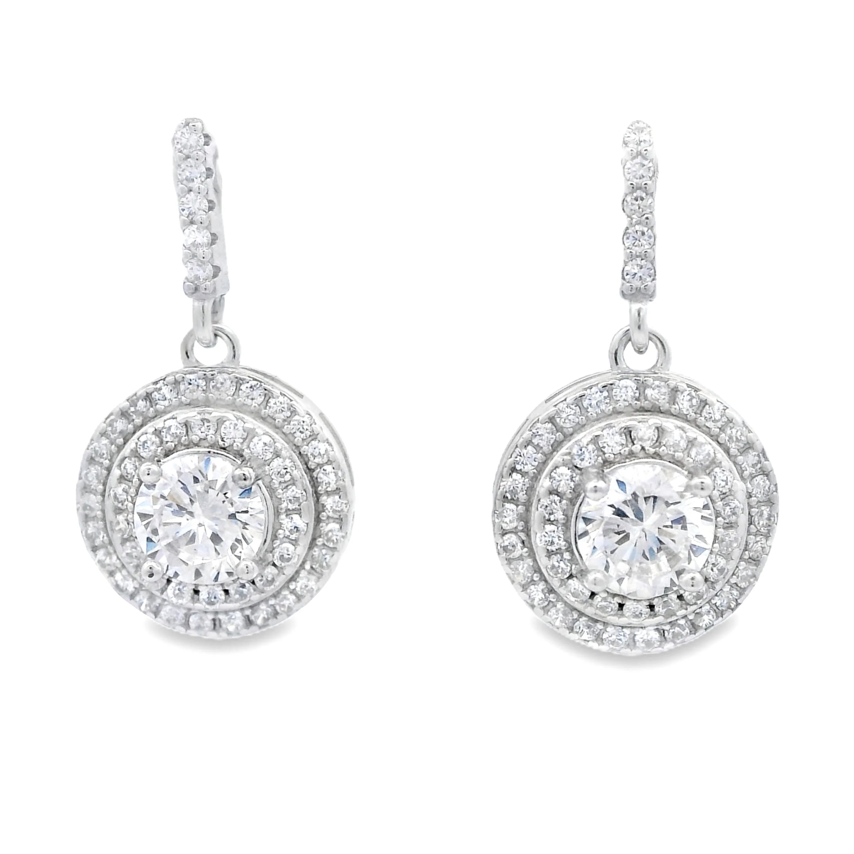 Cubic Zirconia Earrings Sterling Silver - Image 4