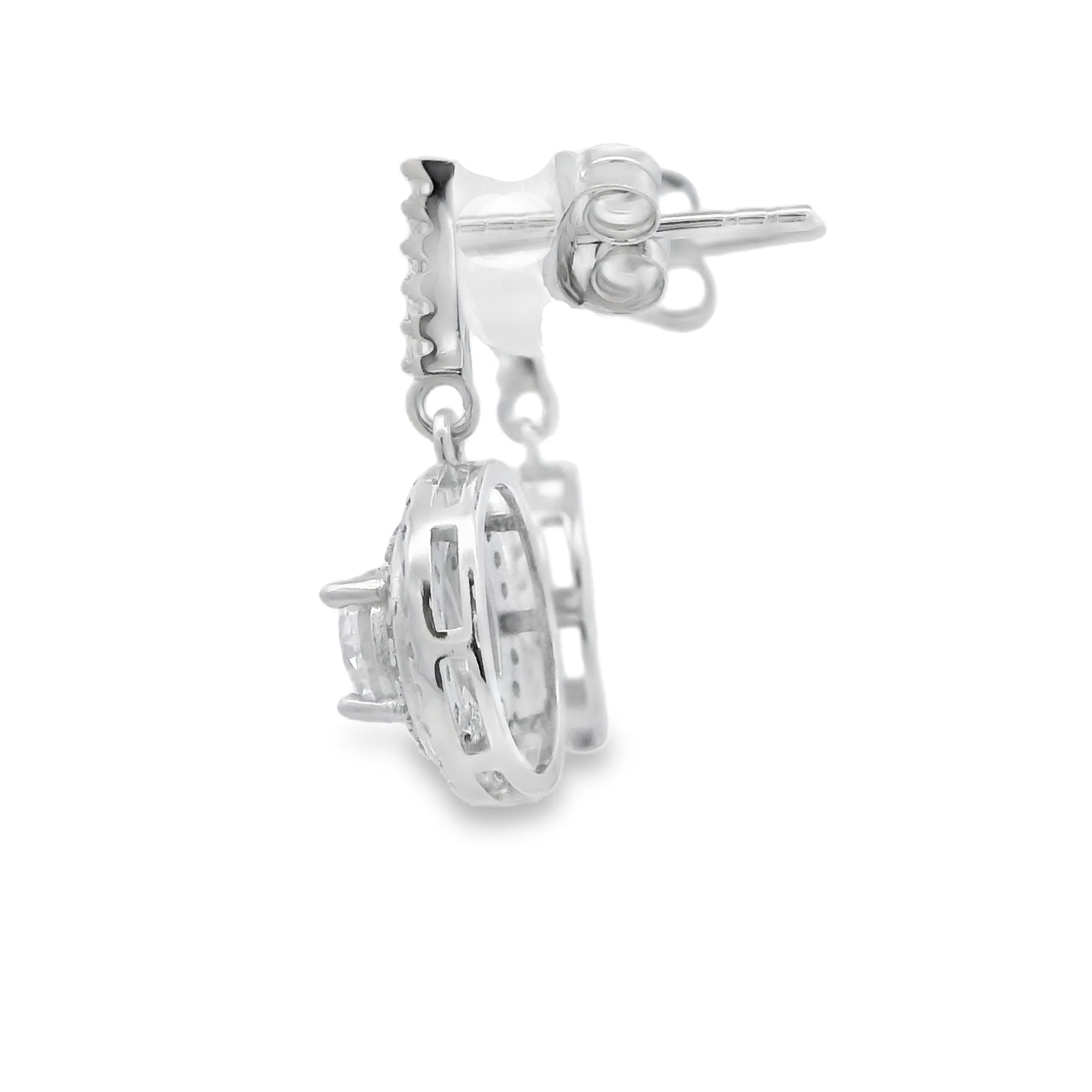 Cubic Zirconia Earrings Sterling Silver - Image 5