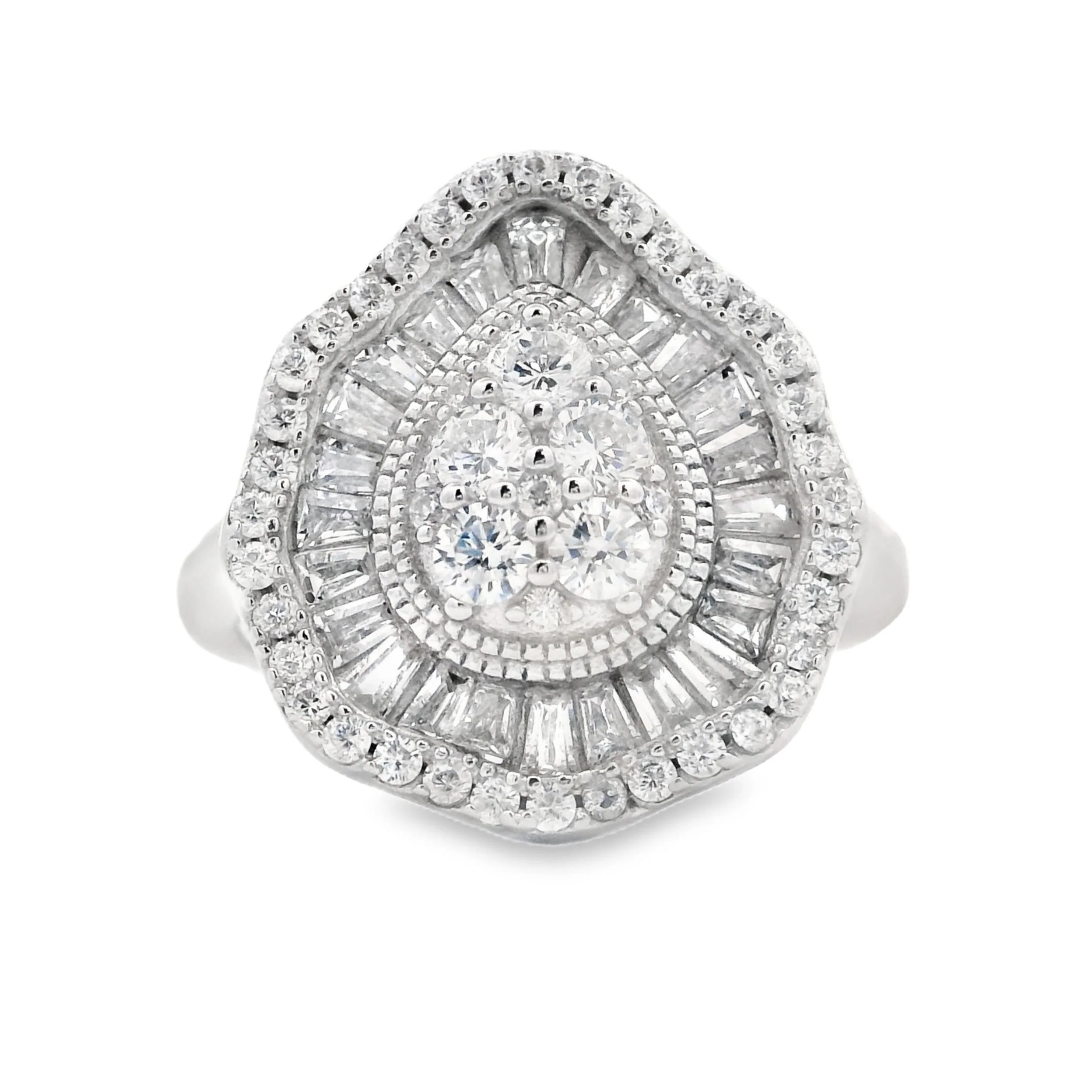 Cubic Zirconium Ring Sterling Silver - Image 4