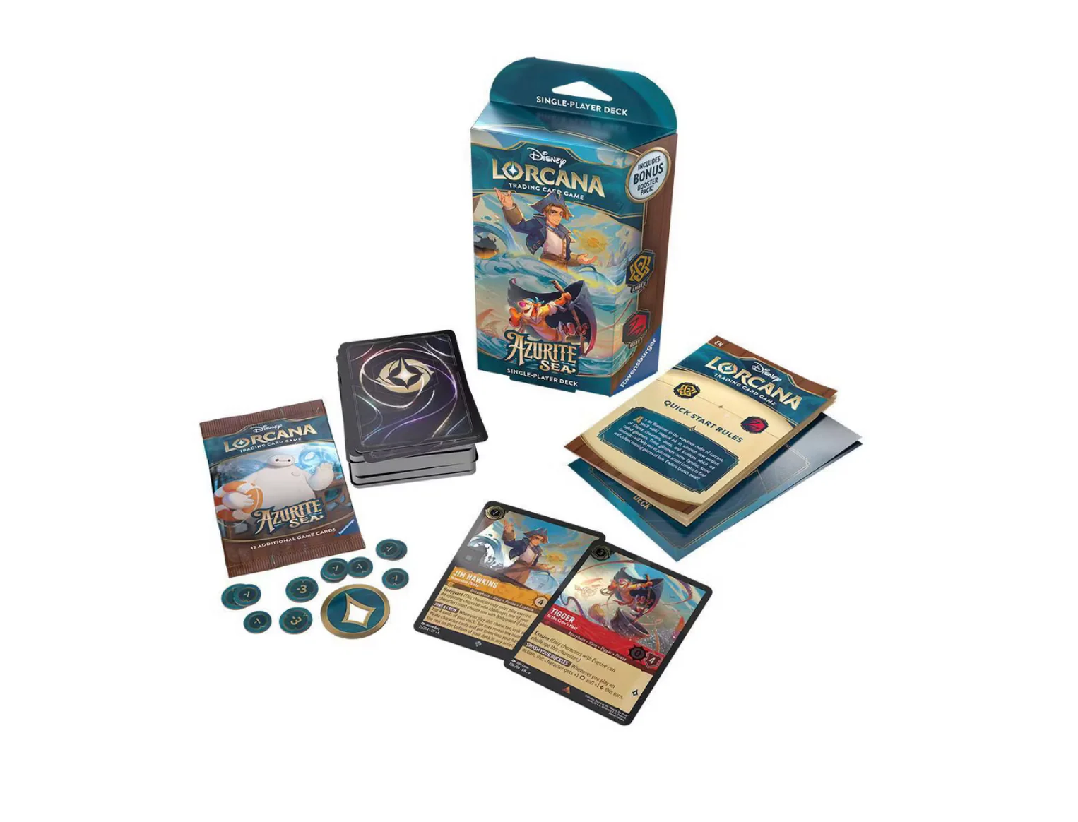 Disney Lorcana Trading Card Game: Azurite Sea Amber and Ruby Single-Player Deck - Image 2