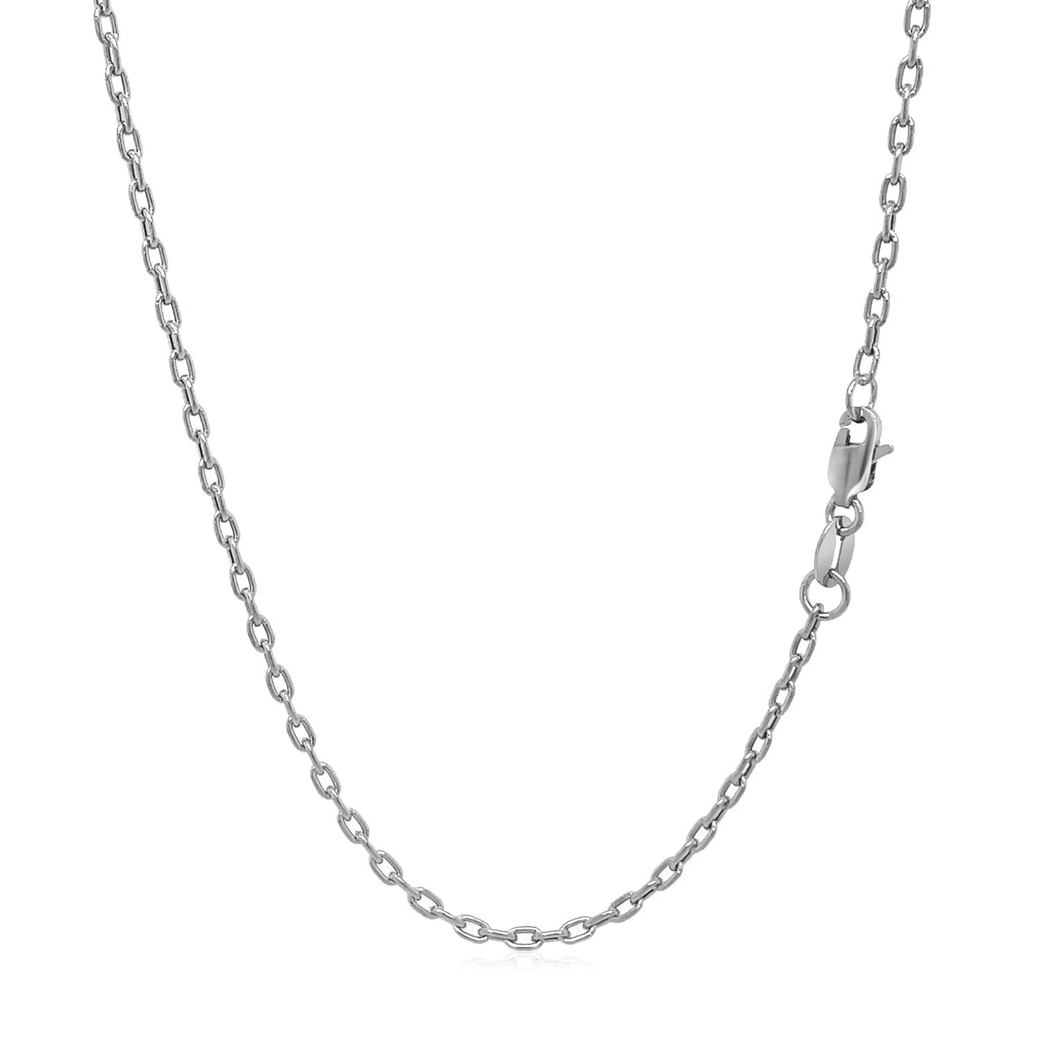Double Extendable Cable Chain in 14k White Gold (1.9mm) - Image 3