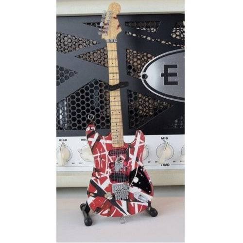 Eddie Van Halen Frankenstein Red & White Mini Guitar Replica Collectible - Image 2