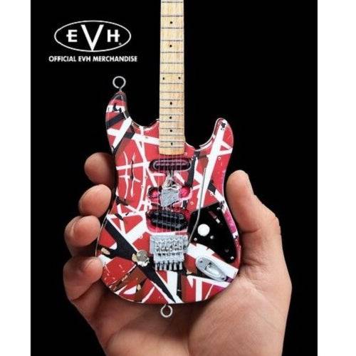 Eddie Van Halen Frankenstein Red & White Mini Guitar Replica Collectible - Image 4