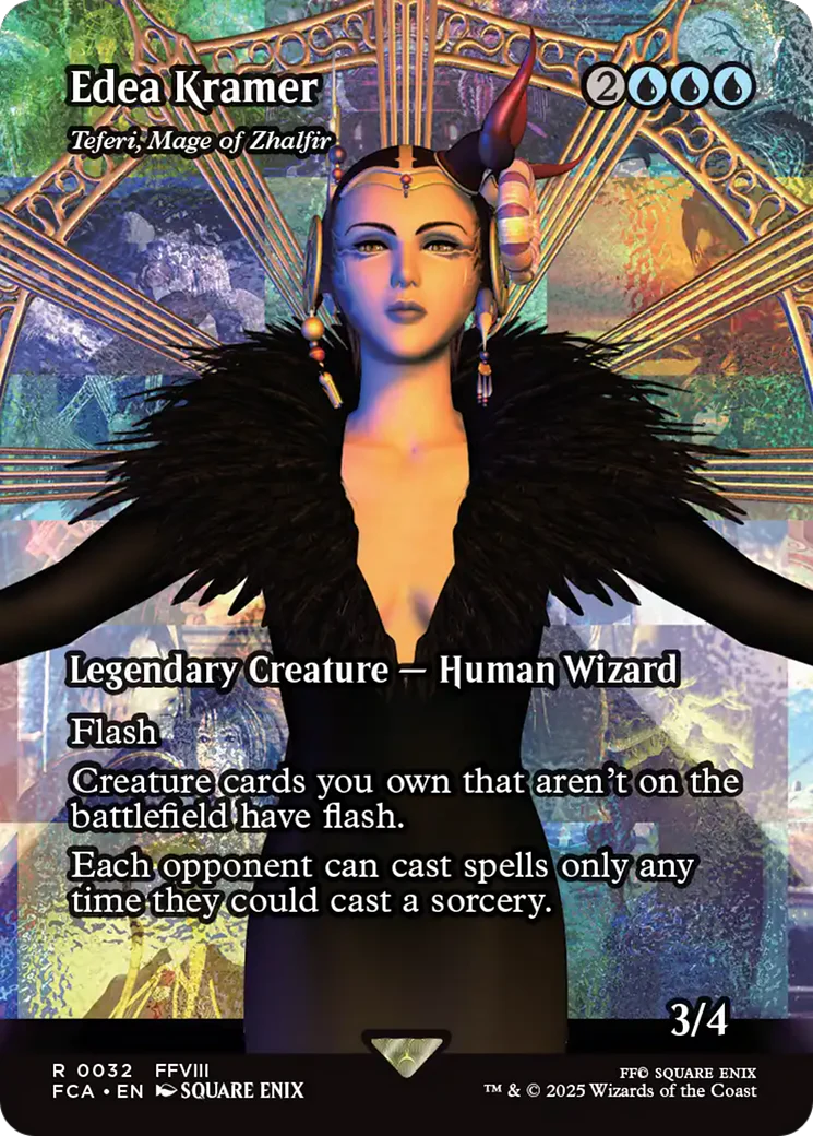Edea Kramer - Teferi, Mage of Zhalfir (Showcase) (FCA-032) - FINAL FANTASY: Through the Ages / Edea Kramer (Borderless)