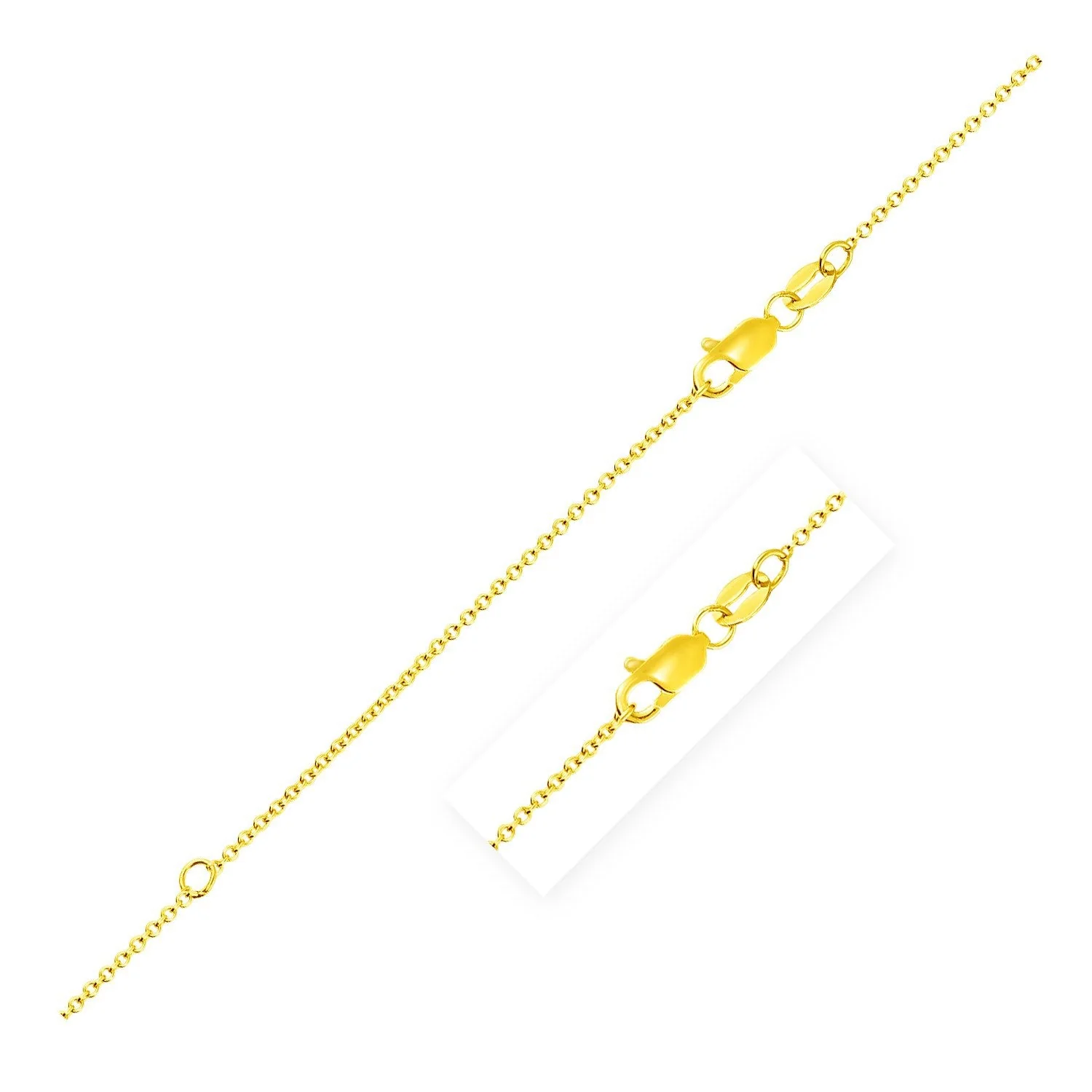 Extendable Cable Chain in 14k Yellow Gold (1.0mm) - Image 3